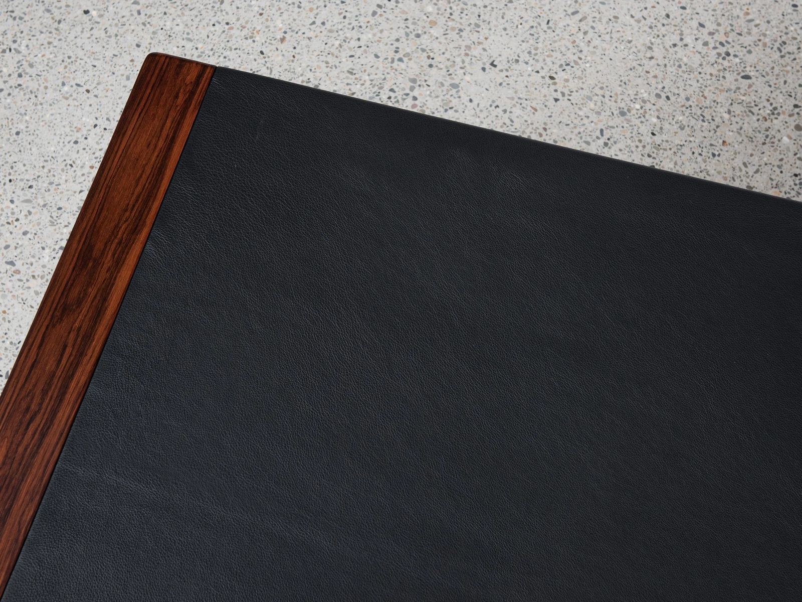 photo furniture Midcentury Danish Xl Desk In Rosewood And New Black Leather By Arne Vodder For Sibast 1960s