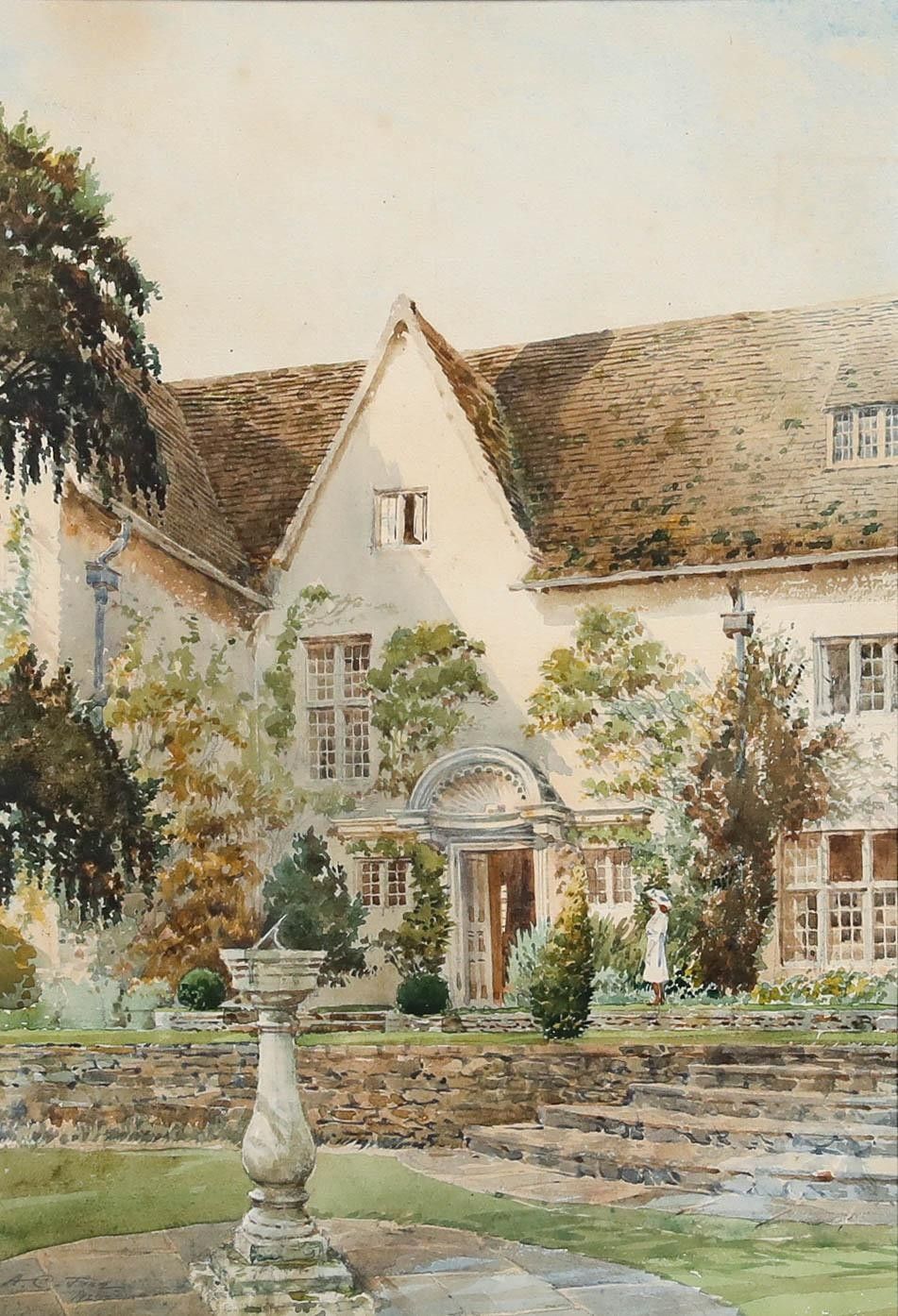 Arthur Cecil Fare (1876 1958) 1922 Watercolour, Heneage Court photo furniture