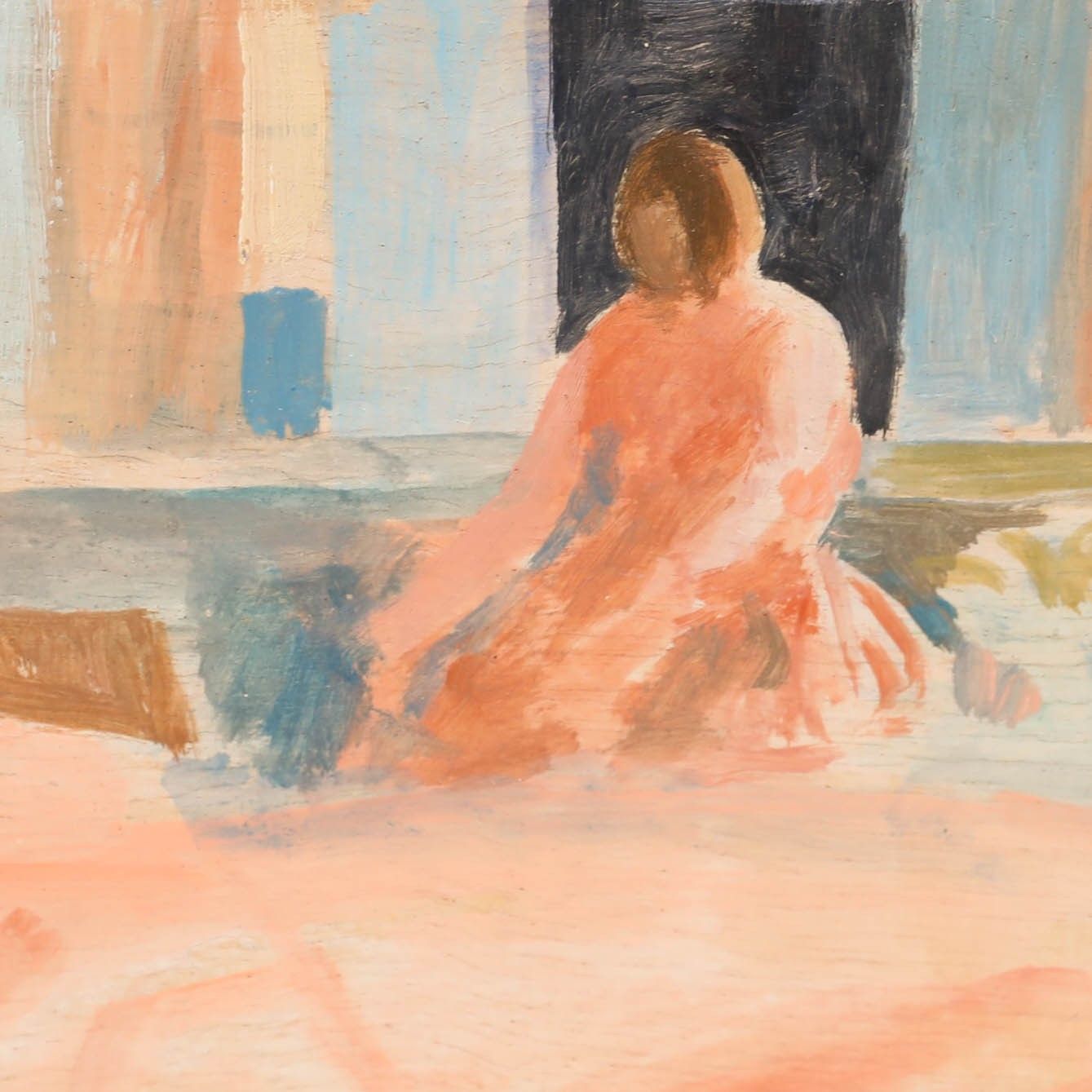 Bernadette Kelly (B.1933) 20th Century Oil, Seated Nude photo for sale