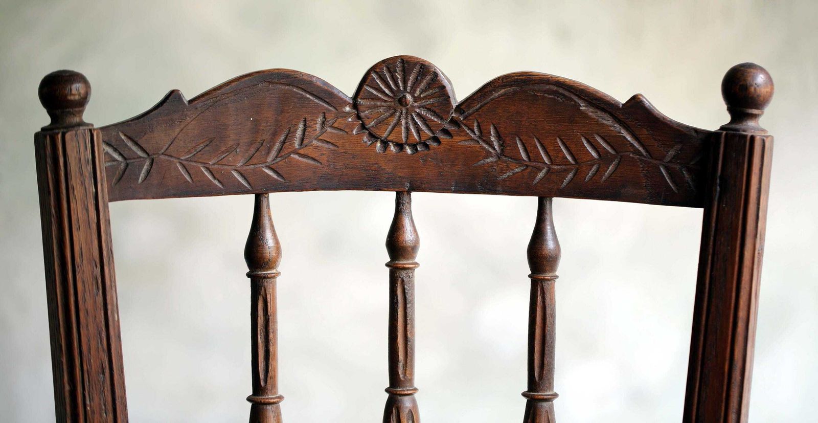 Child Antique Chair Wooden Miniature French Carved Woven Straw Seat Apprentice Piece photo 150.0