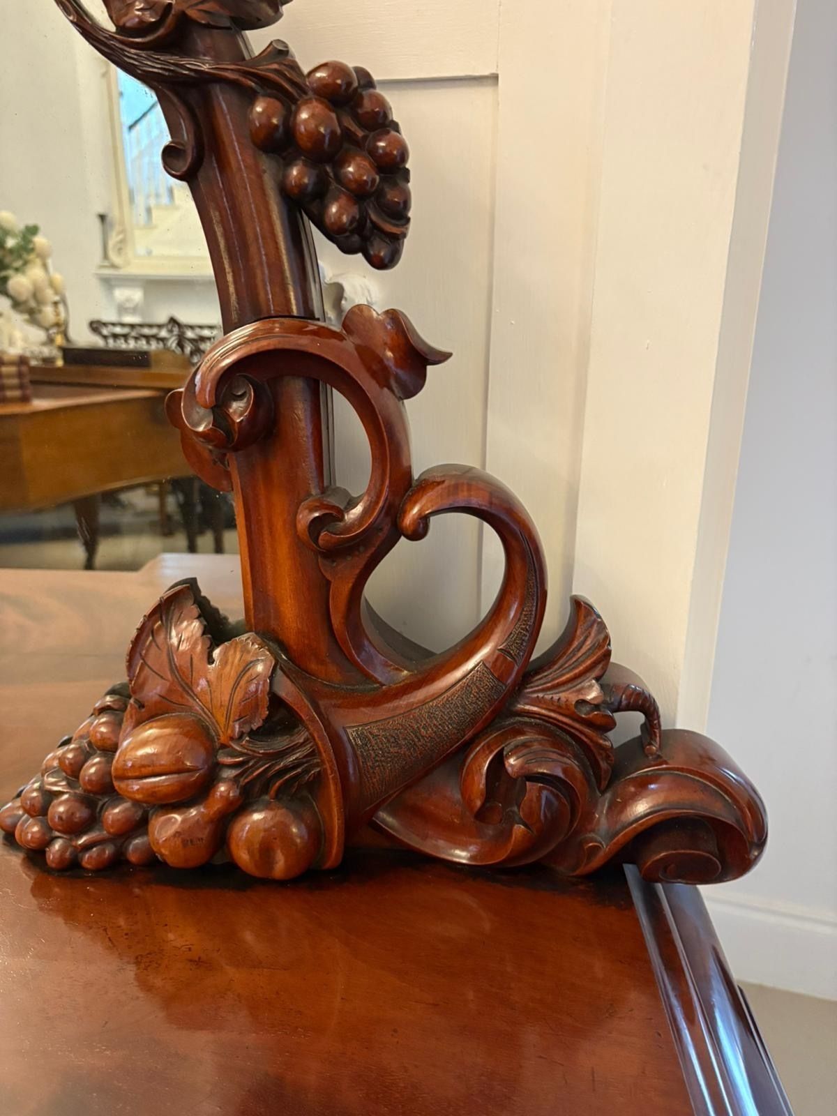 photo buy Outstanding Quality Antique 19th Century Carved Mahogany Sideboard