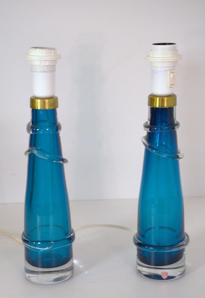 photo furniture Swedish Art Glass Table Lamps By Carl Fagerlund For Orrefors, 1950s, Set Of 2