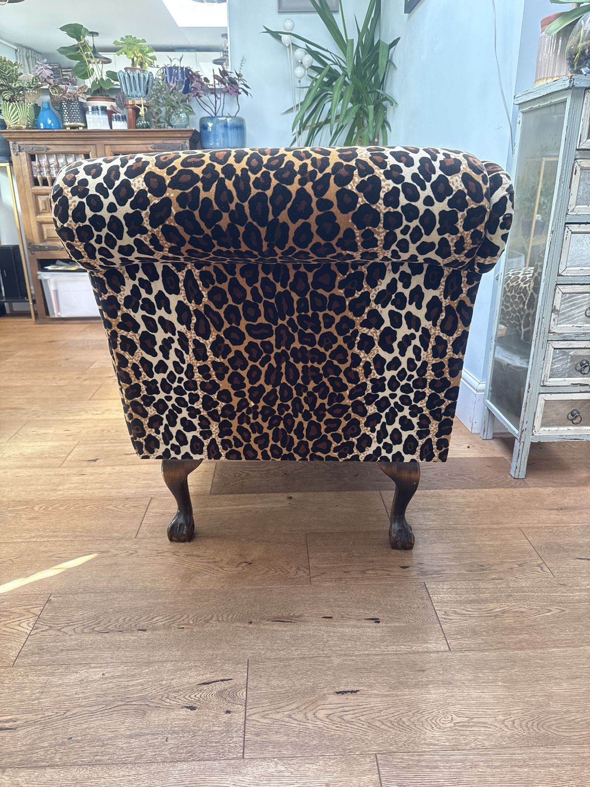 Chaise Longue Sofa In Velvet Leopard Skin photo Furniture