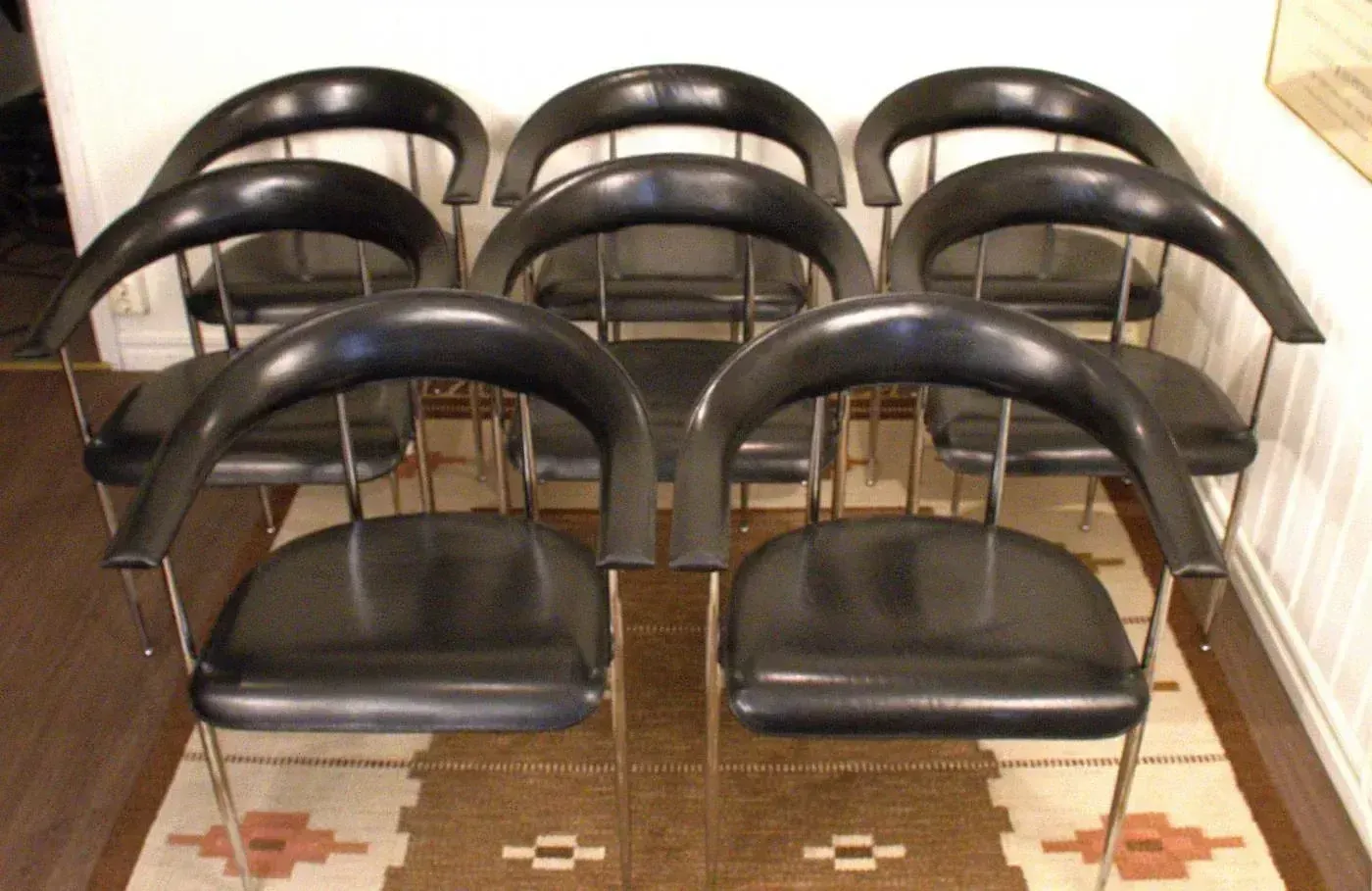 Italian Phase P40 Armchairs By Giancarlo Vegni & Gianfranco Gualtierotti For Fasem, Set Of 8 photo furniture