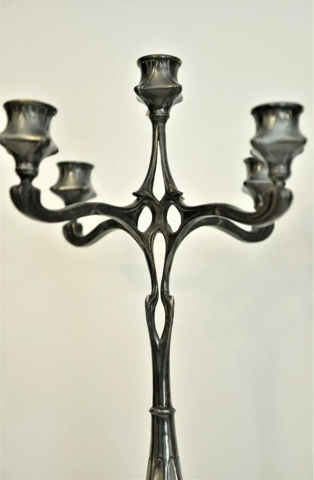 photo furniture Large Art New German Silverplate Candelabras From Judgendstil, Set Of 2