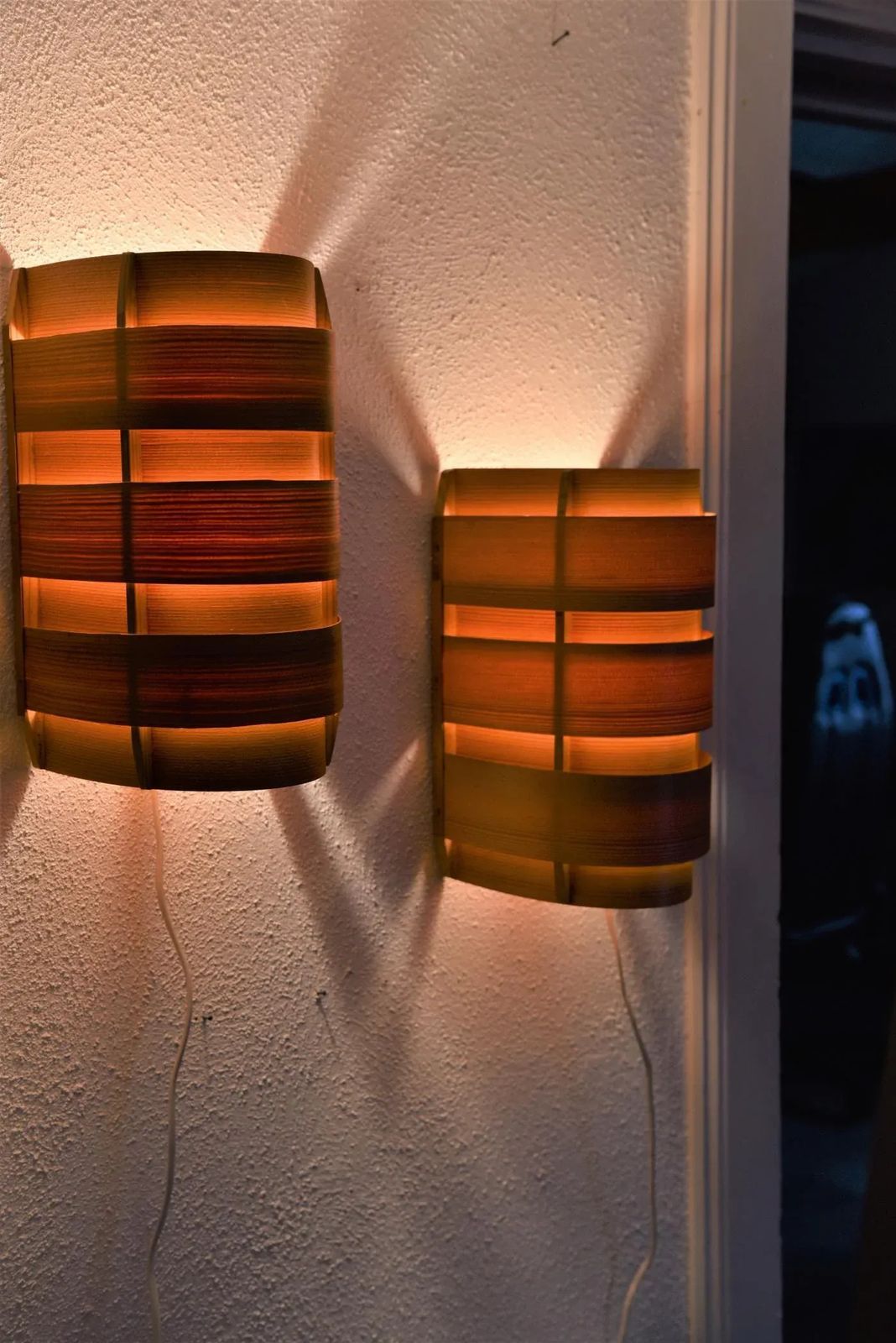 Pine Veneer V155 Sconce By Hans Agne Jakobsson For Ellyset Ab, Sweden, 1950s photo for sale