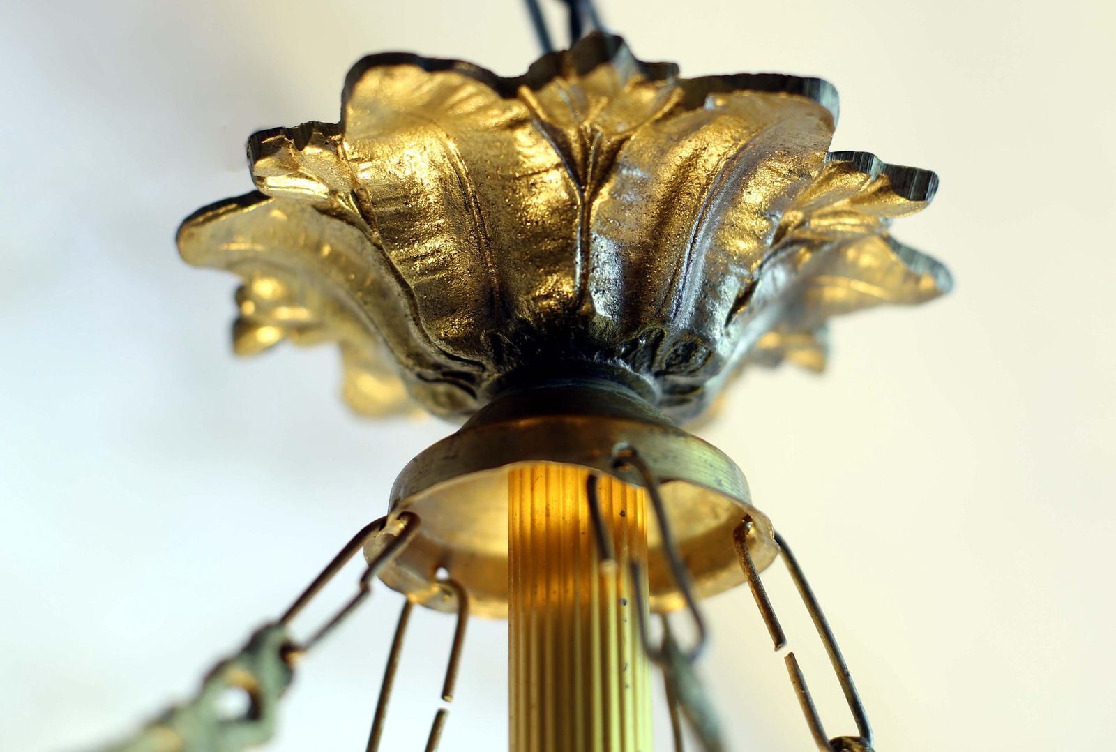 Antique Murano Glass Fruit Ceiling Light Flowers & Grapes Working Chandelier Plafonnier photo vintage