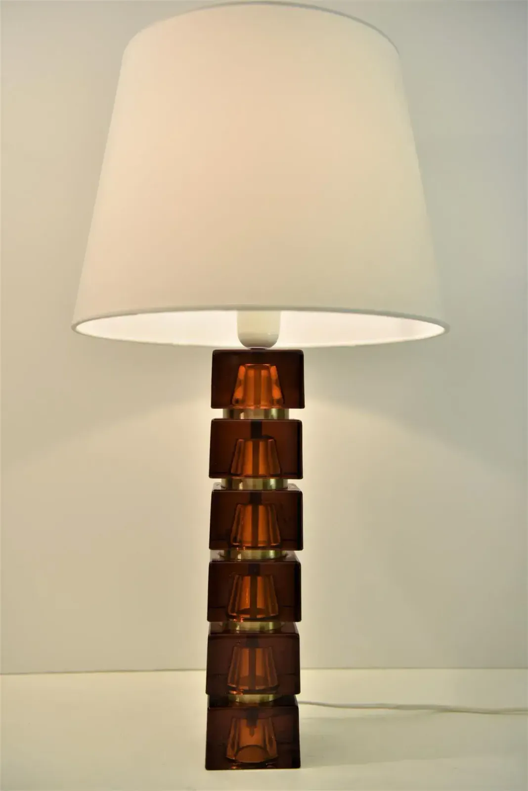 3421.0 Art Glass Table Lamps By Carl Fagerlund For Orrefors, Set Of 2 photo