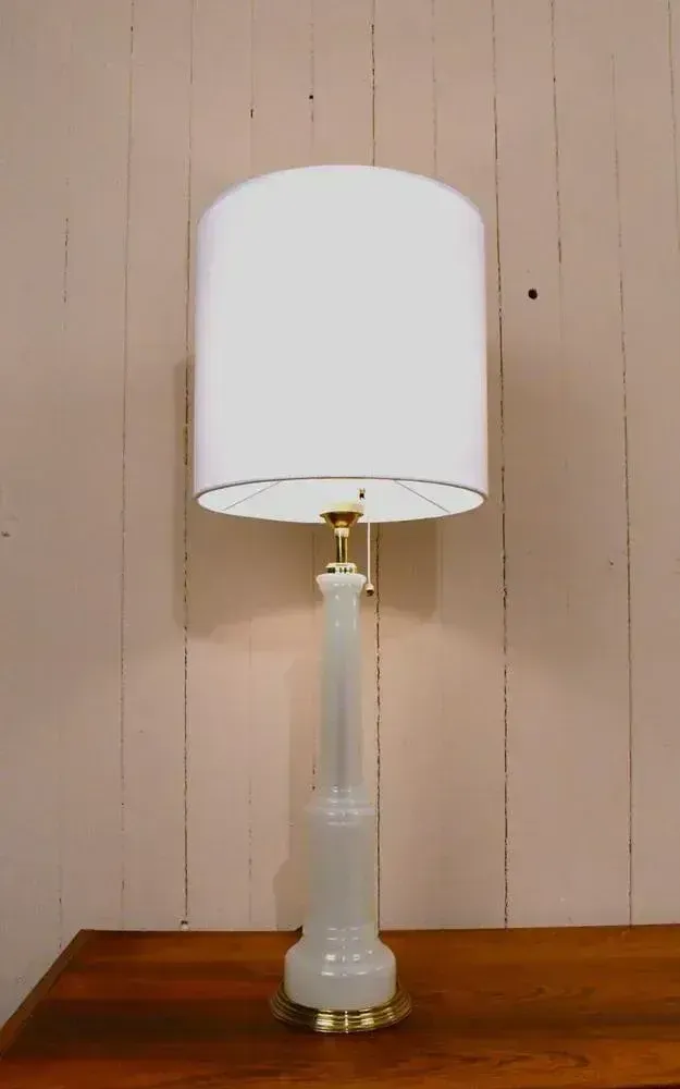 Large Swedish Glass And Brass Table Lamps By Josef Frank For Firma Svenskt Tenn, 1940s, Set Of 2 photo vintage