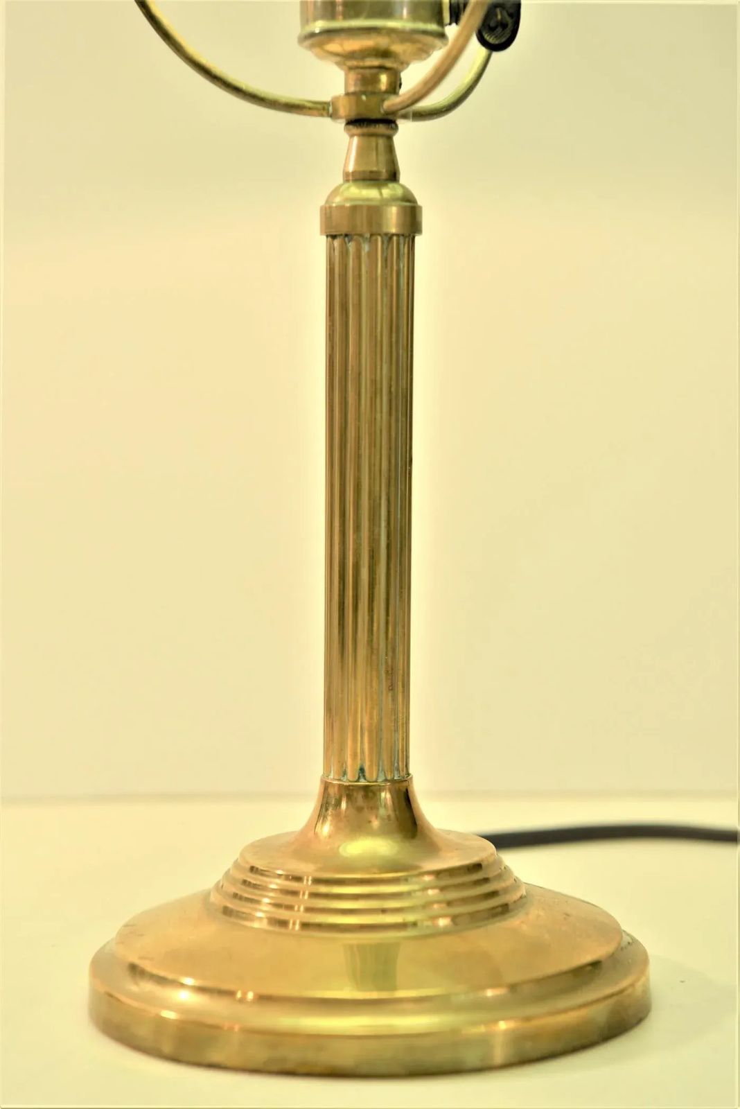 Art Nouveau Brass And Glass Table Lamp From Jugendstil, Sweden, 1920s photo 1155.0