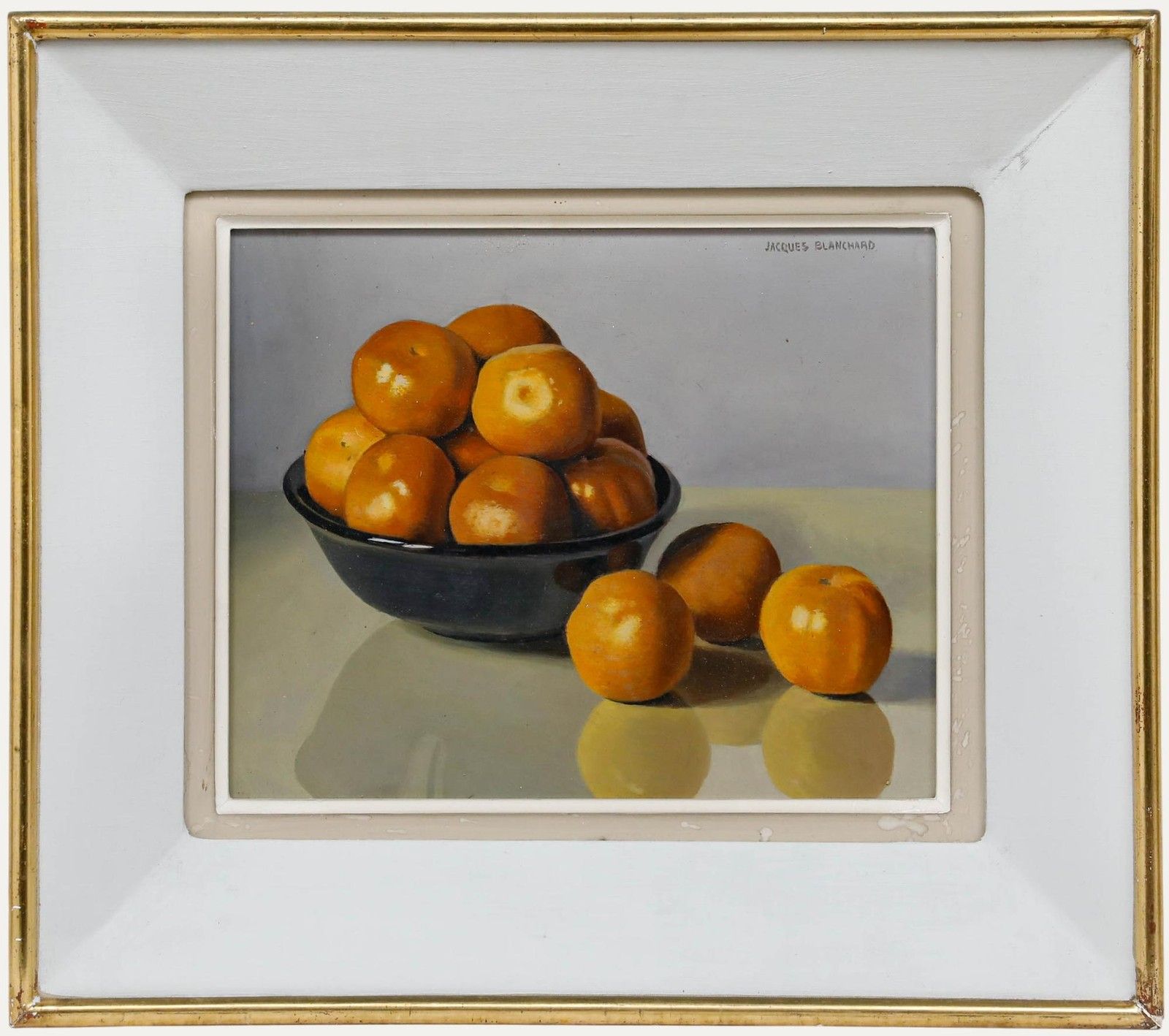 Jacques Blanchard (1912 1992) 20th Century Oil, Still Life With Clementines