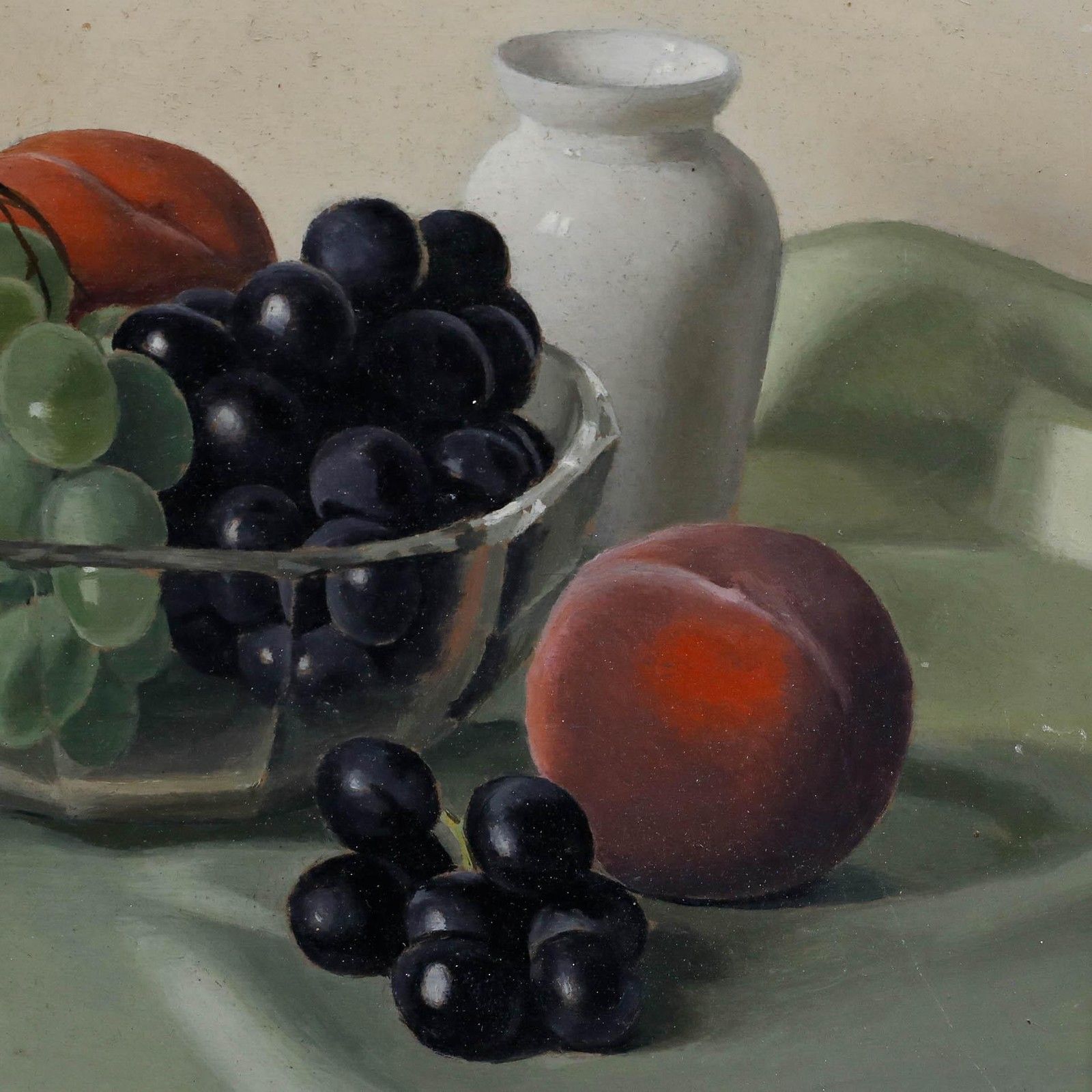 Jacques Blanchard (1912 1992) 20th Century Oil, Still Life With Grapes photo Art