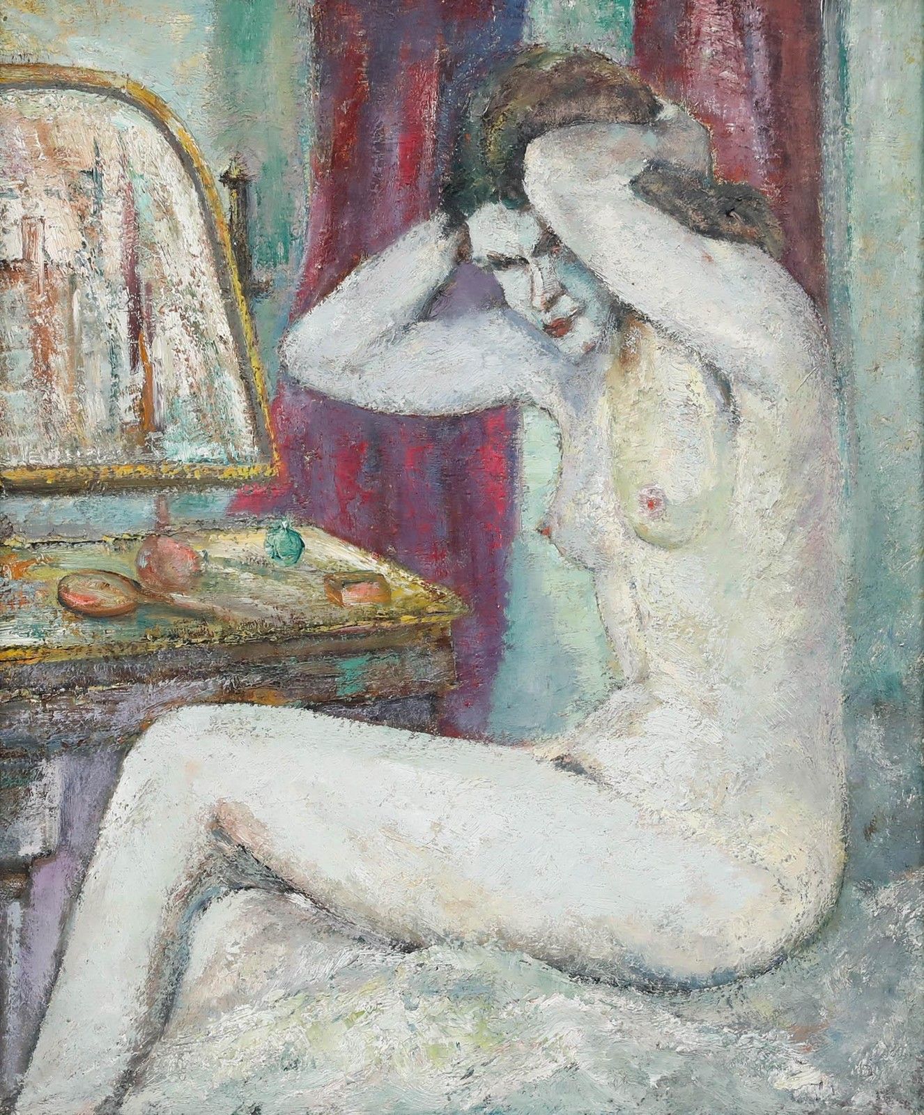 Cyril J. Ross Obe, Roi (1891 1973) Mid 20th Century Oil, Early Morning photo furniture