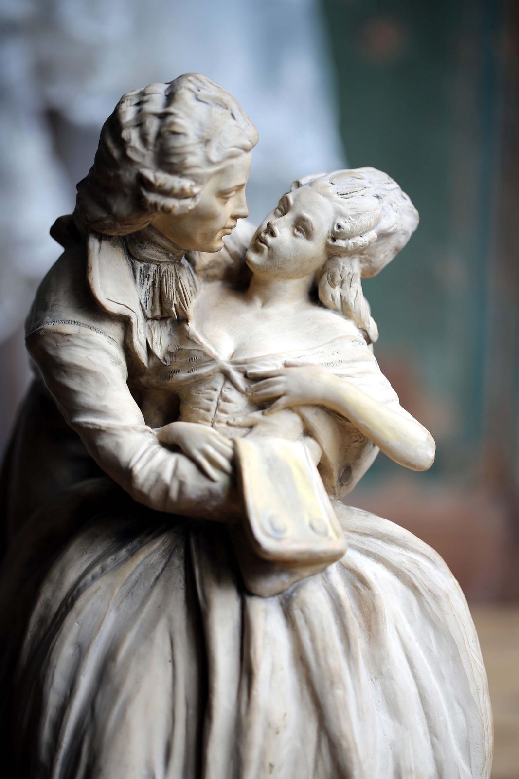 Antonio Borsato Sculpture Romantic Couple Lady Man Ceramic Figurine Lovers photo furniture