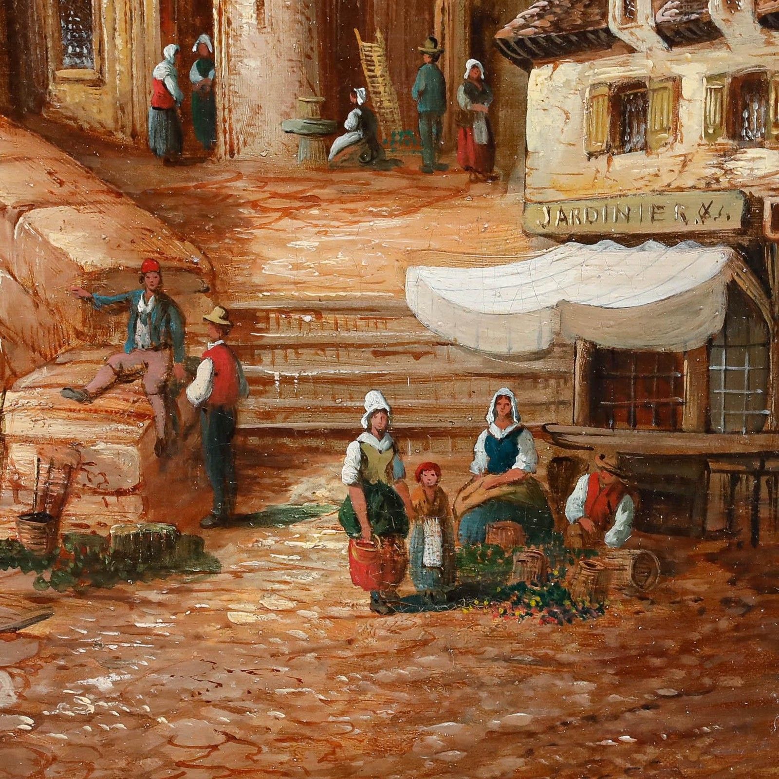 P. Slater  Continental School 19th Century Oil, View Of The Cathedral photo 395.0
