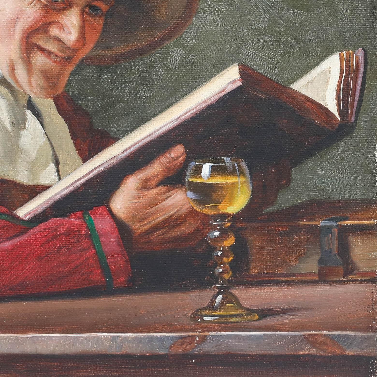 Emil Kuhlmann Reher (1886 1957) German Mid 20th Century Oil, Man With A Book photo buy
