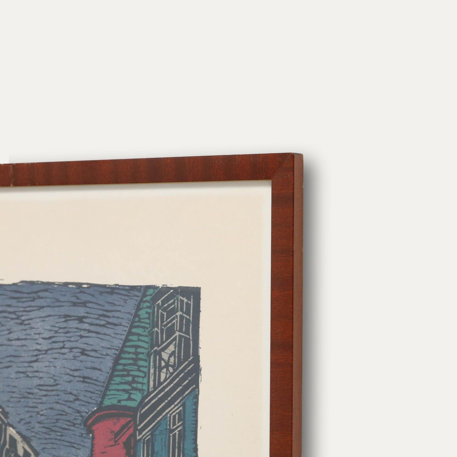 Katja M. Sorg (1921 2020) 1964 Woodcut, Hôtel De Sens photo vinterior