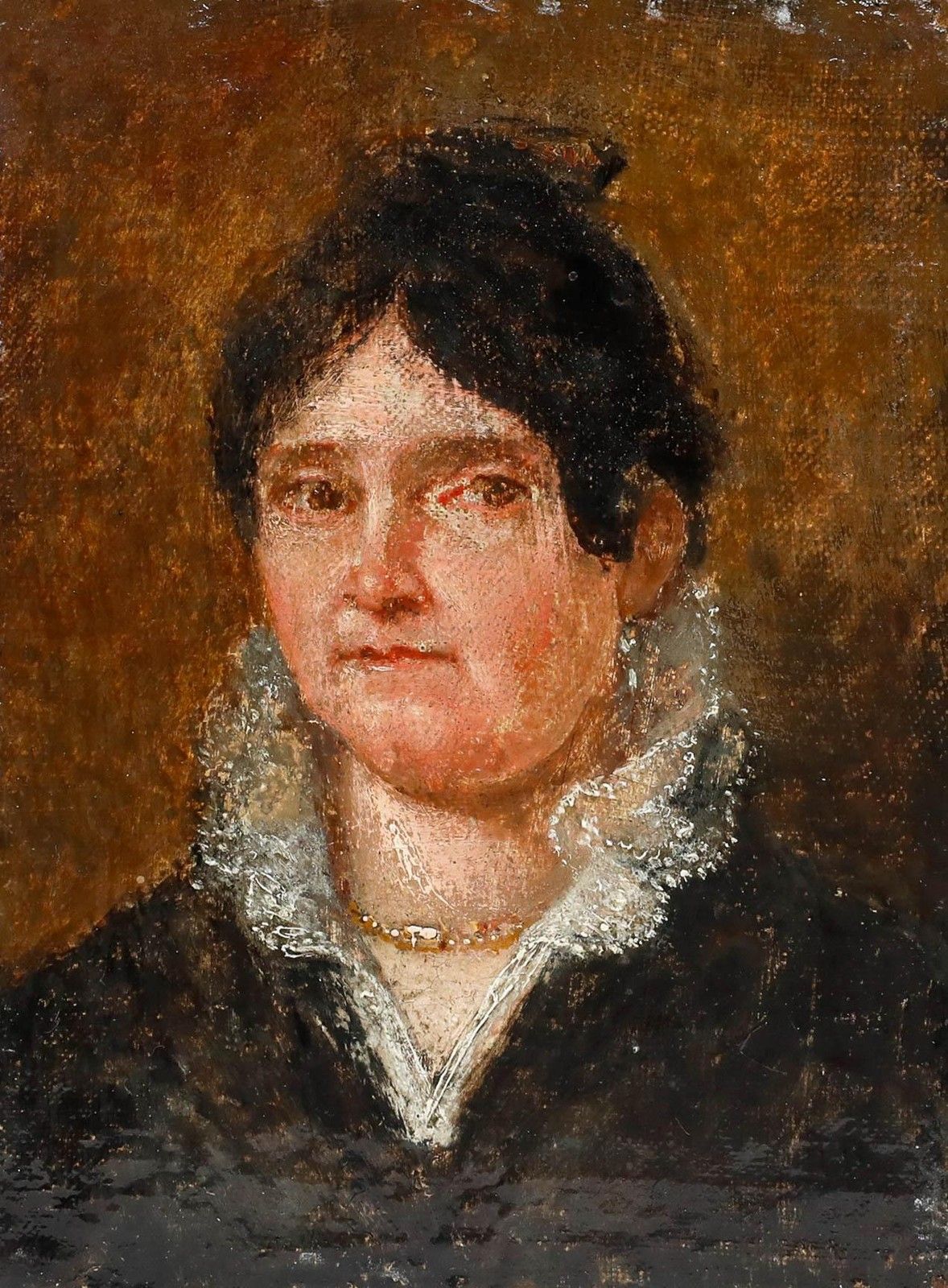19th Century Oil Lady With The Lace Collar photo furniture