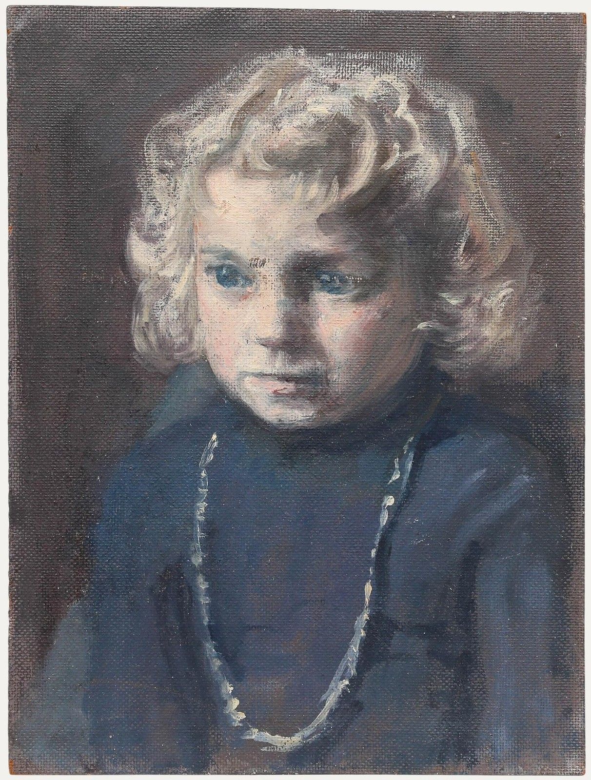George Weissbort (1928 2013) 20th Century Oil, Girl With The Beaded Necklace