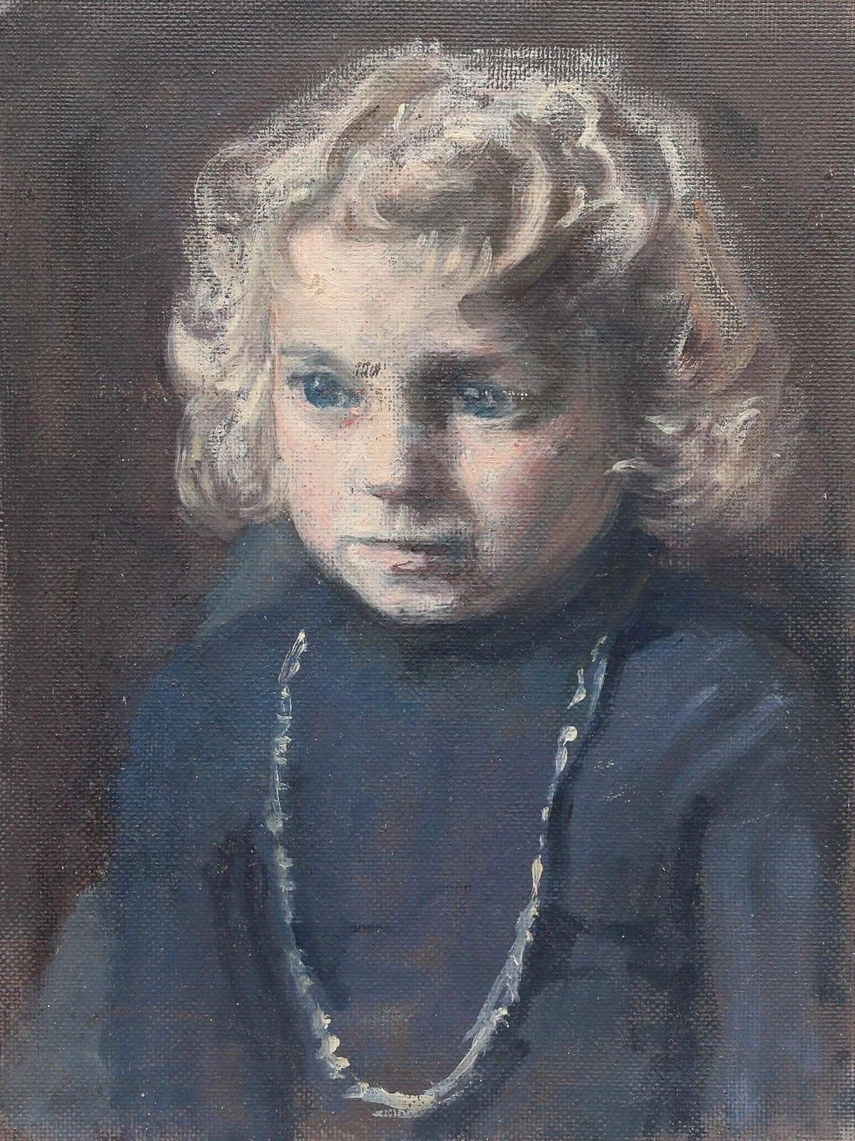 George Weissbort (1928 2013) 20th Century Oil, Girl With The Beaded Necklace photo furniture