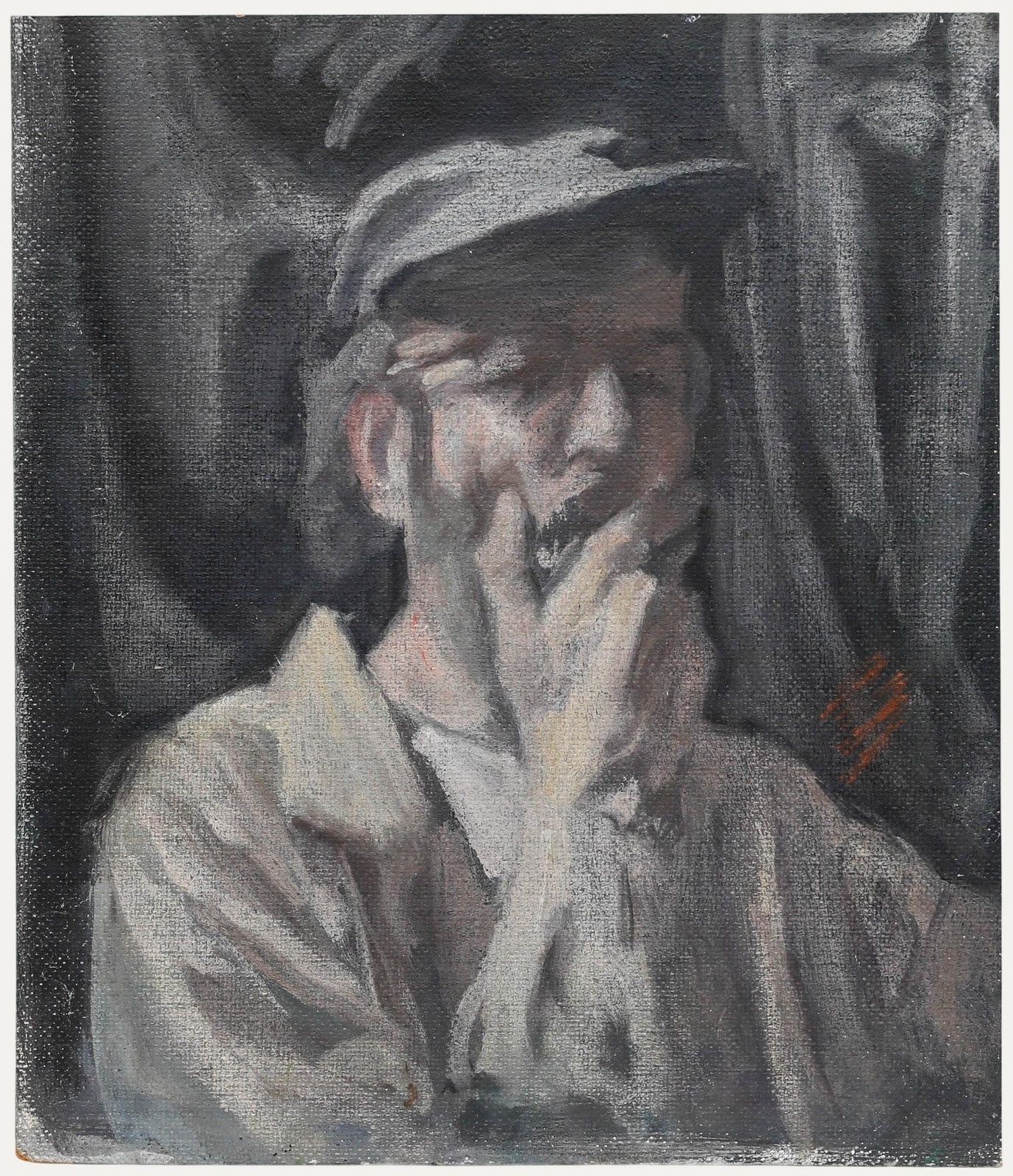 George Weissbort (1928 2013) 20th Century Oil, Self Portrait With Cap