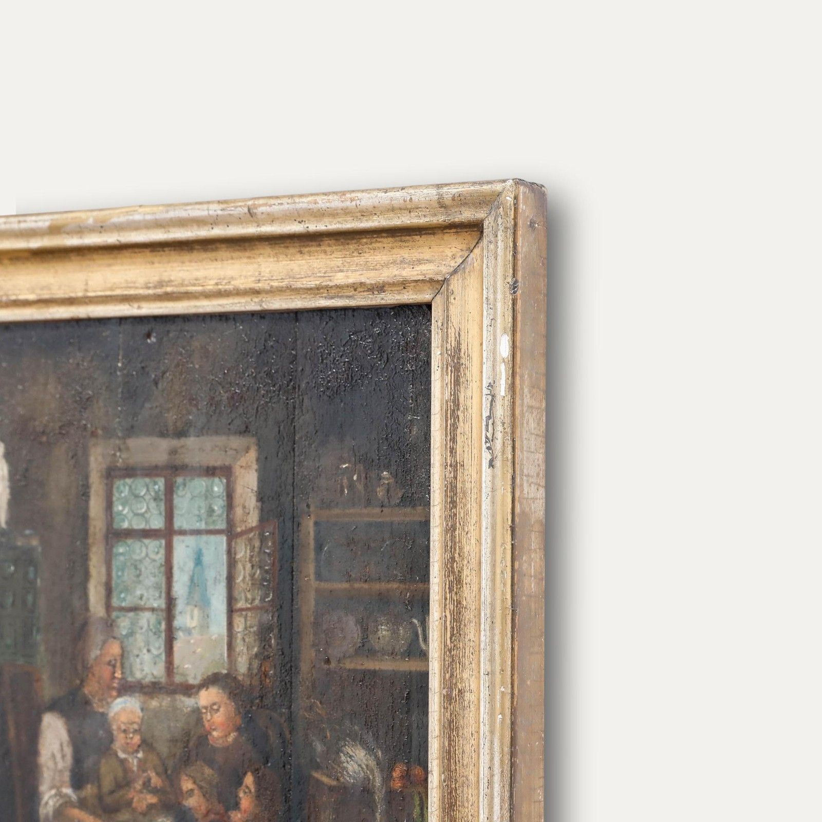 Framed 19th Century Oil Family Scene photo 275.0