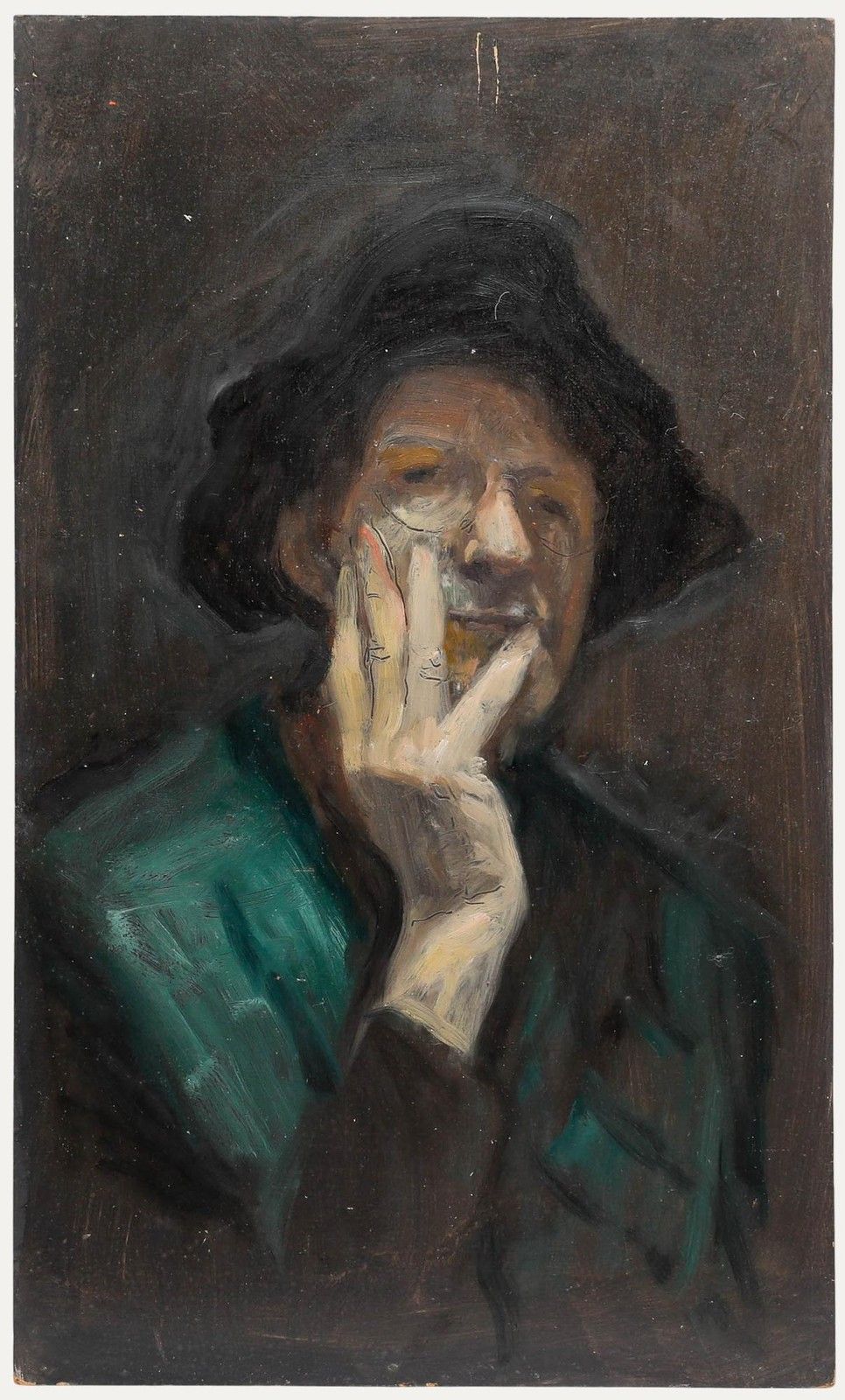 George Weissbort (1928 2013) 20th Century Oil, The Artist In Green