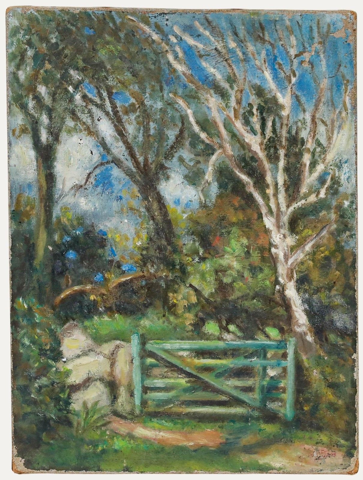 Elaine Blamey Mid 20th Century Oil, Autumn Time II