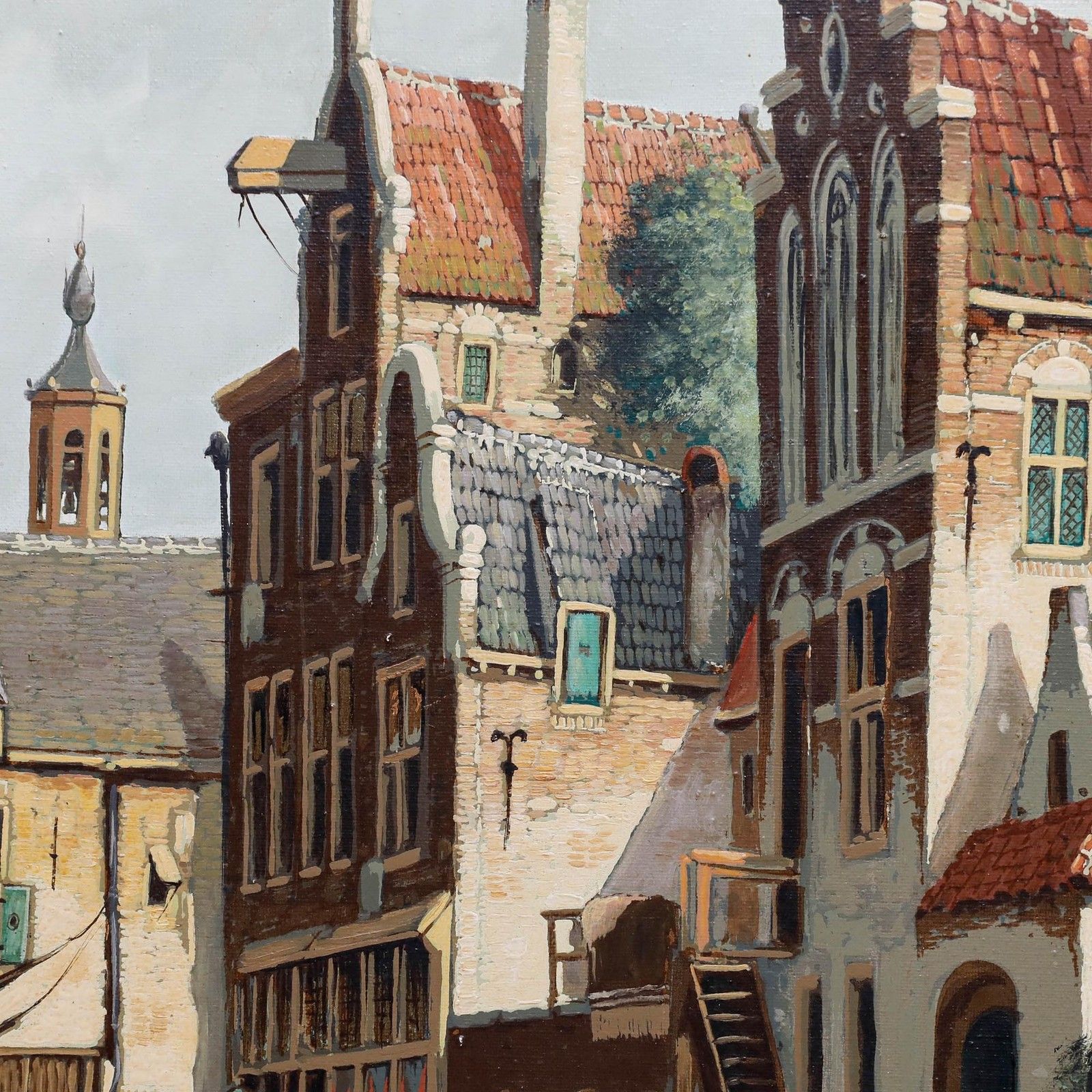 Pieter Cornelis Steenhouwer (1896 1972) Mid 20th Century Oil, The Water Pump photo 550.0