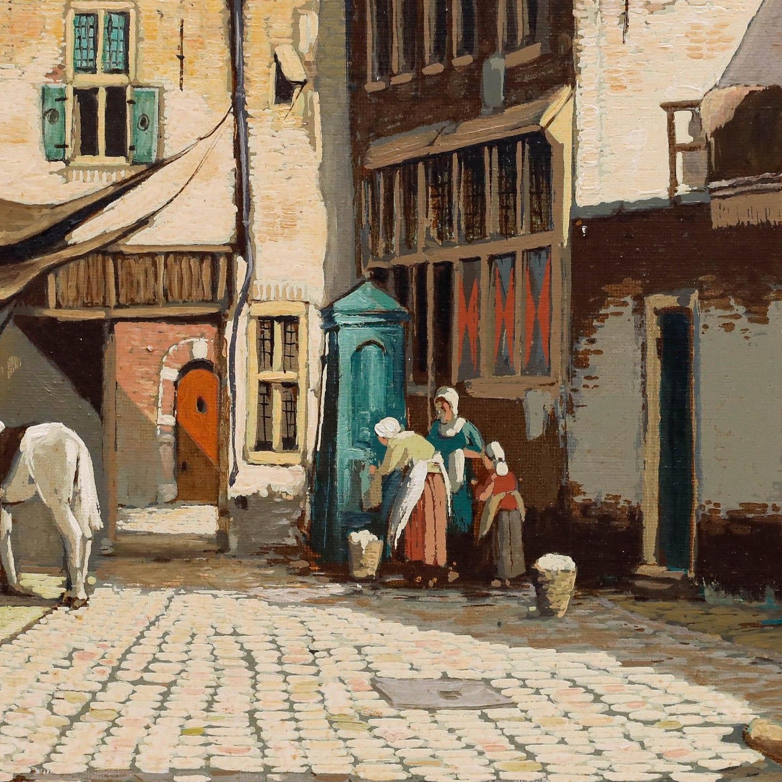 Pieter Cornelis Steenhouwer (1896 1972) Mid 20th Century Oil, The Water Pump photo buy
