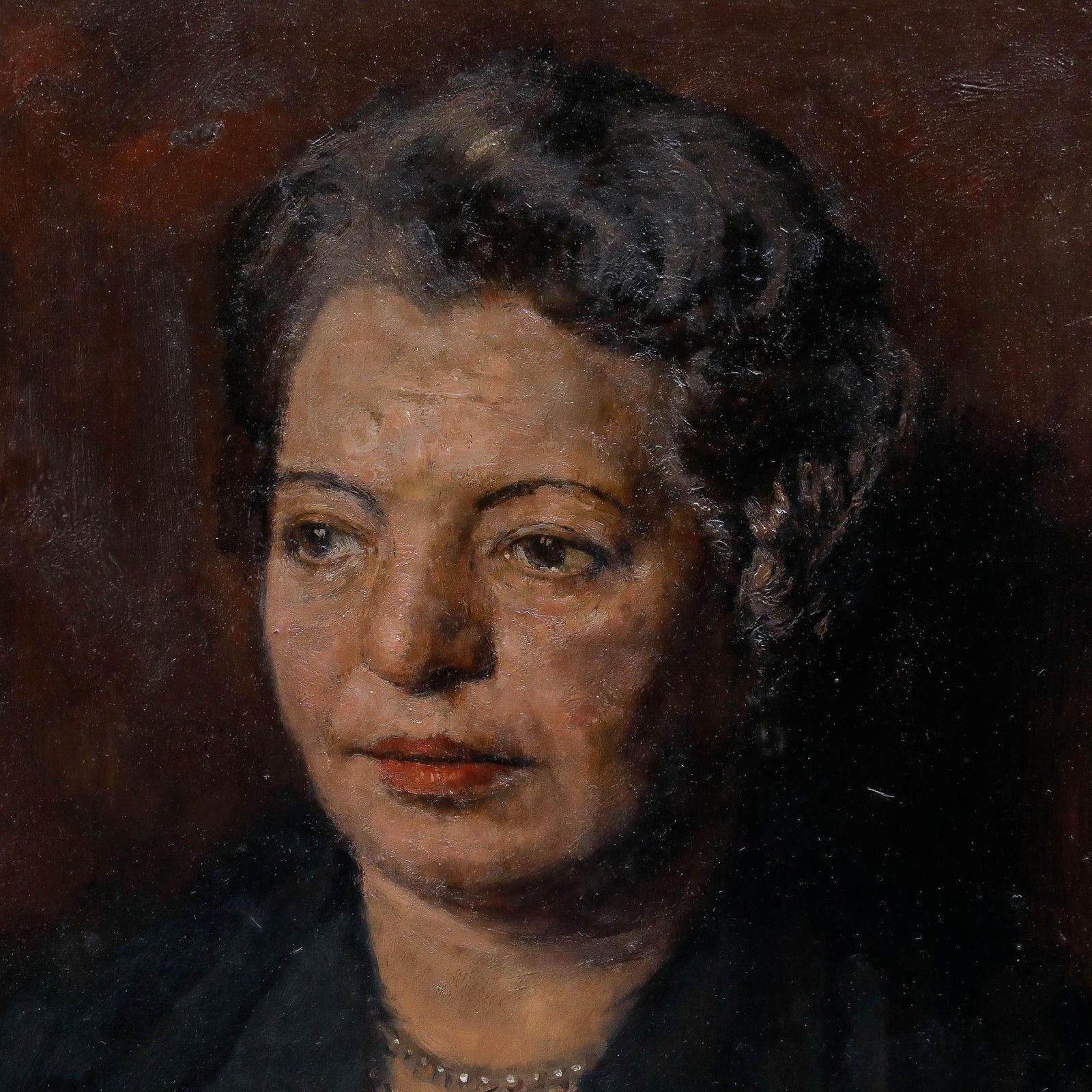 George Weissbort (1928 2013) 1957 Oil, Lady With Pearls photo 550.0