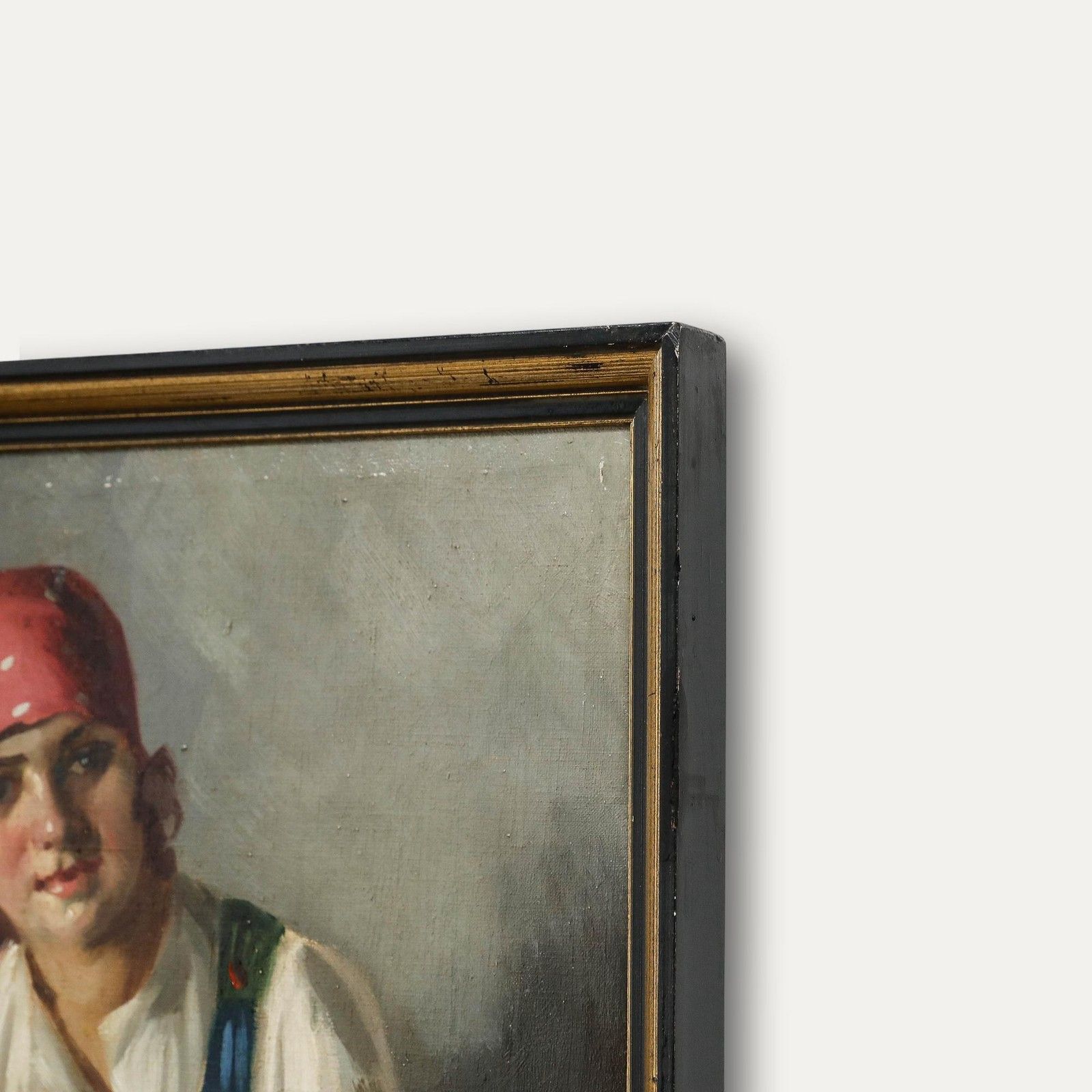 Istvan Szasz (1878 1965) Mid 20th Century Oil, Girl With Basket Of Corn photo vinterior