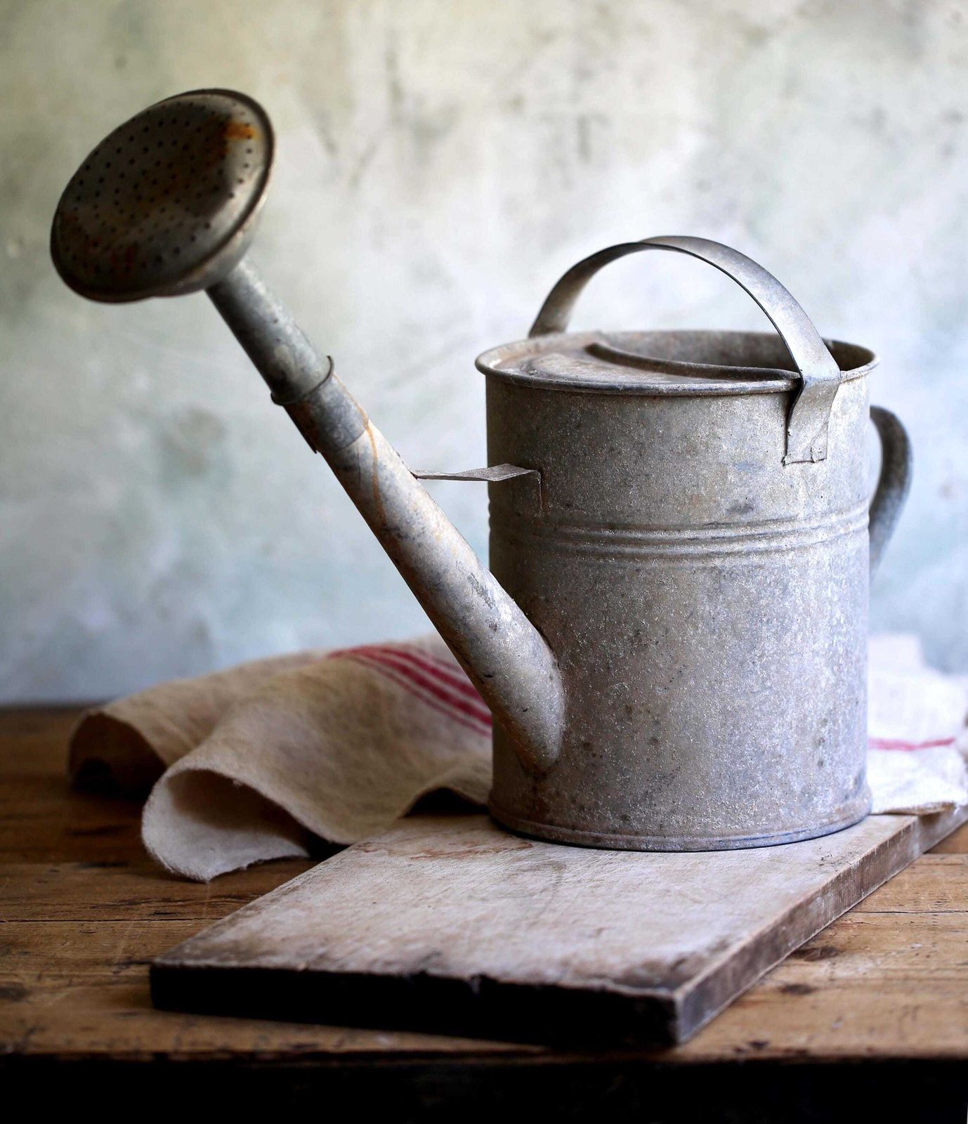Antique French Zinc Watering Can photo 114.0