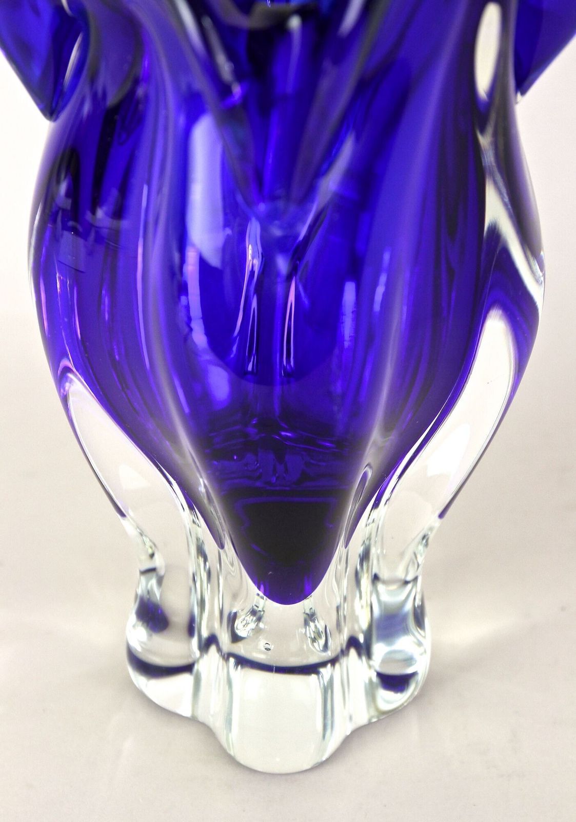 photo for sale 20th Century Dark Blue Murano Glass Vase, Sommerso Murano, Italy Ca. 1960/70