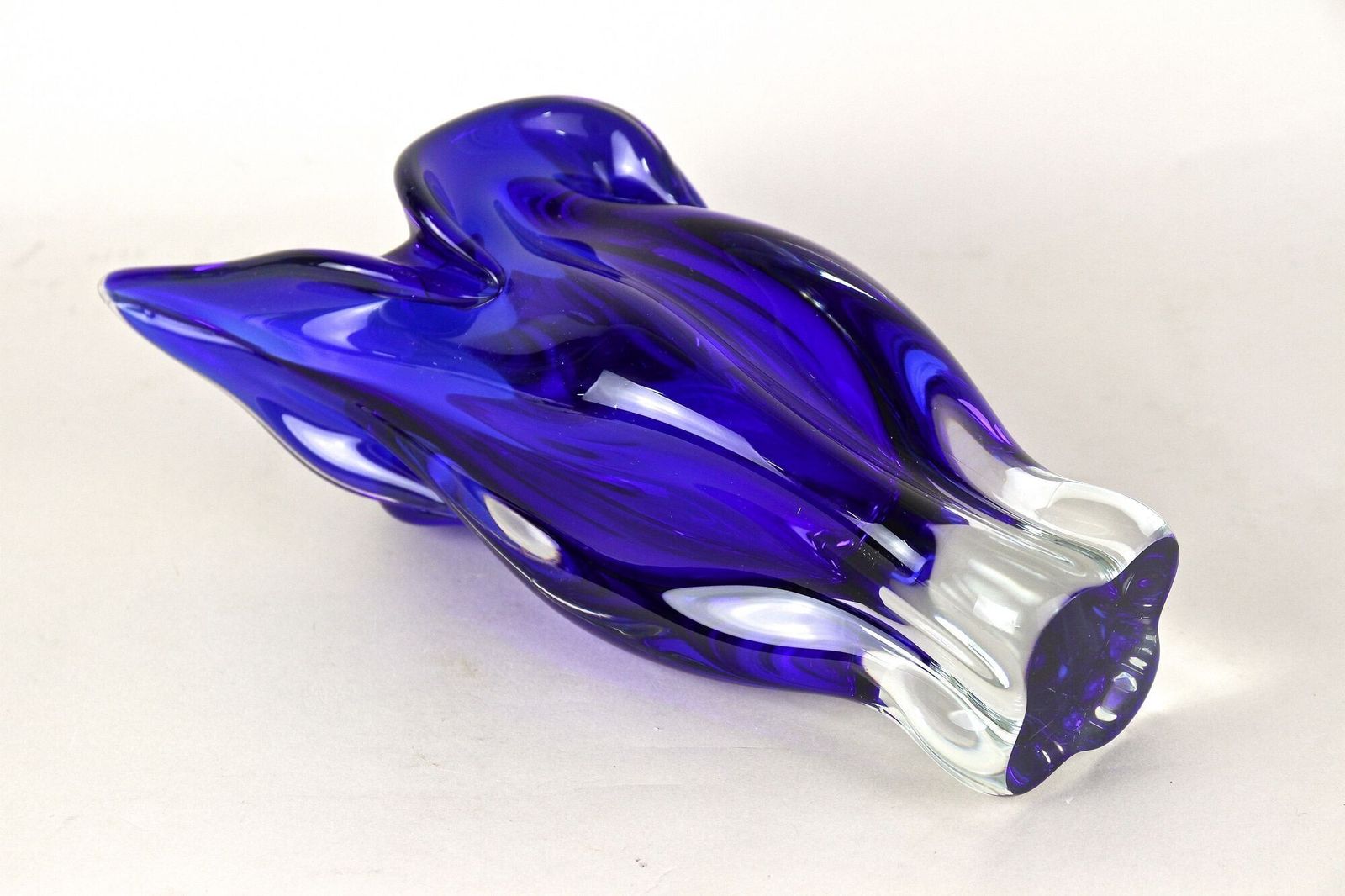photo buy 20th Century Dark Blue Murano Glass Vase, Sommerso Murano, Italy Ca. 1960/70