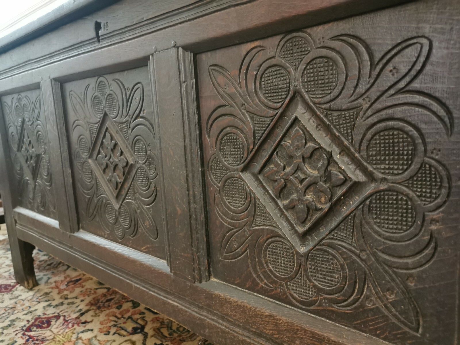 A Good 17th Century 'Halifax' Coffer Chest photo furniture