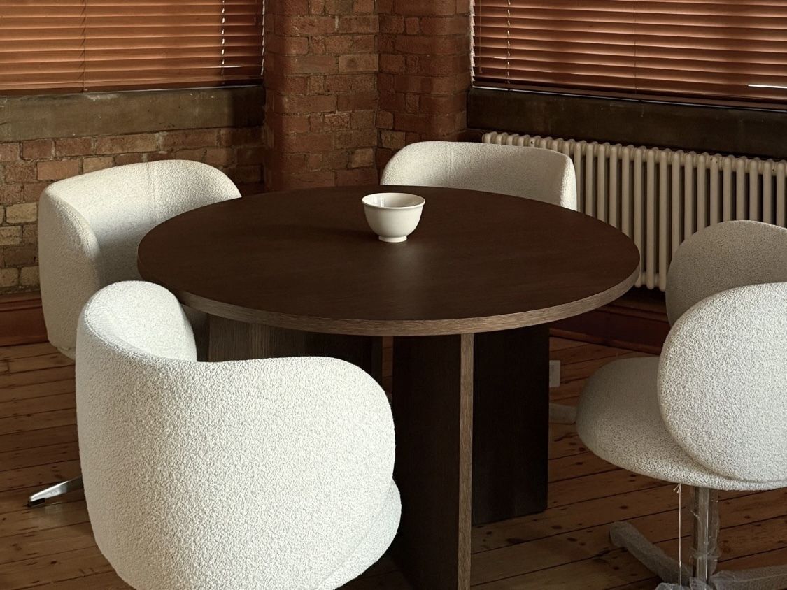 Ferm Living Rico Swivel Chairs Set Of 4   Off White   Bouclé   Rrp £3916 photo furniture