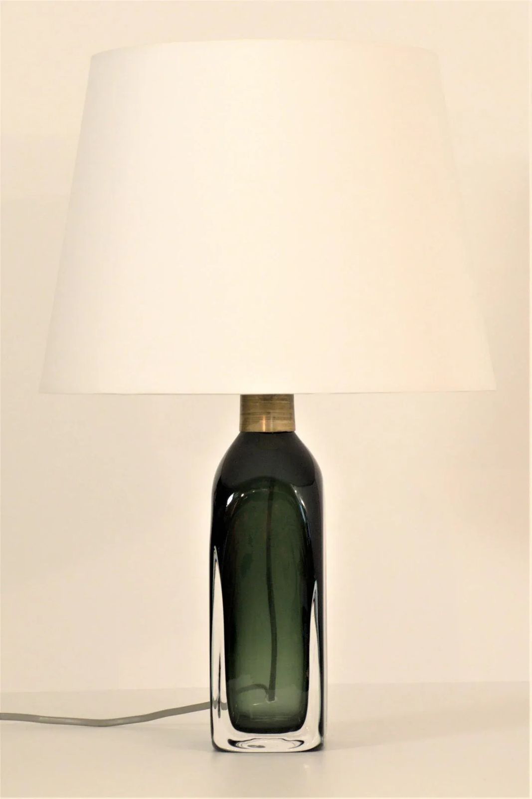 Doublecoated Blue Green Glass Table Lamp By Carl Fagerlund For Orrefors, 1950s photo 1150.0