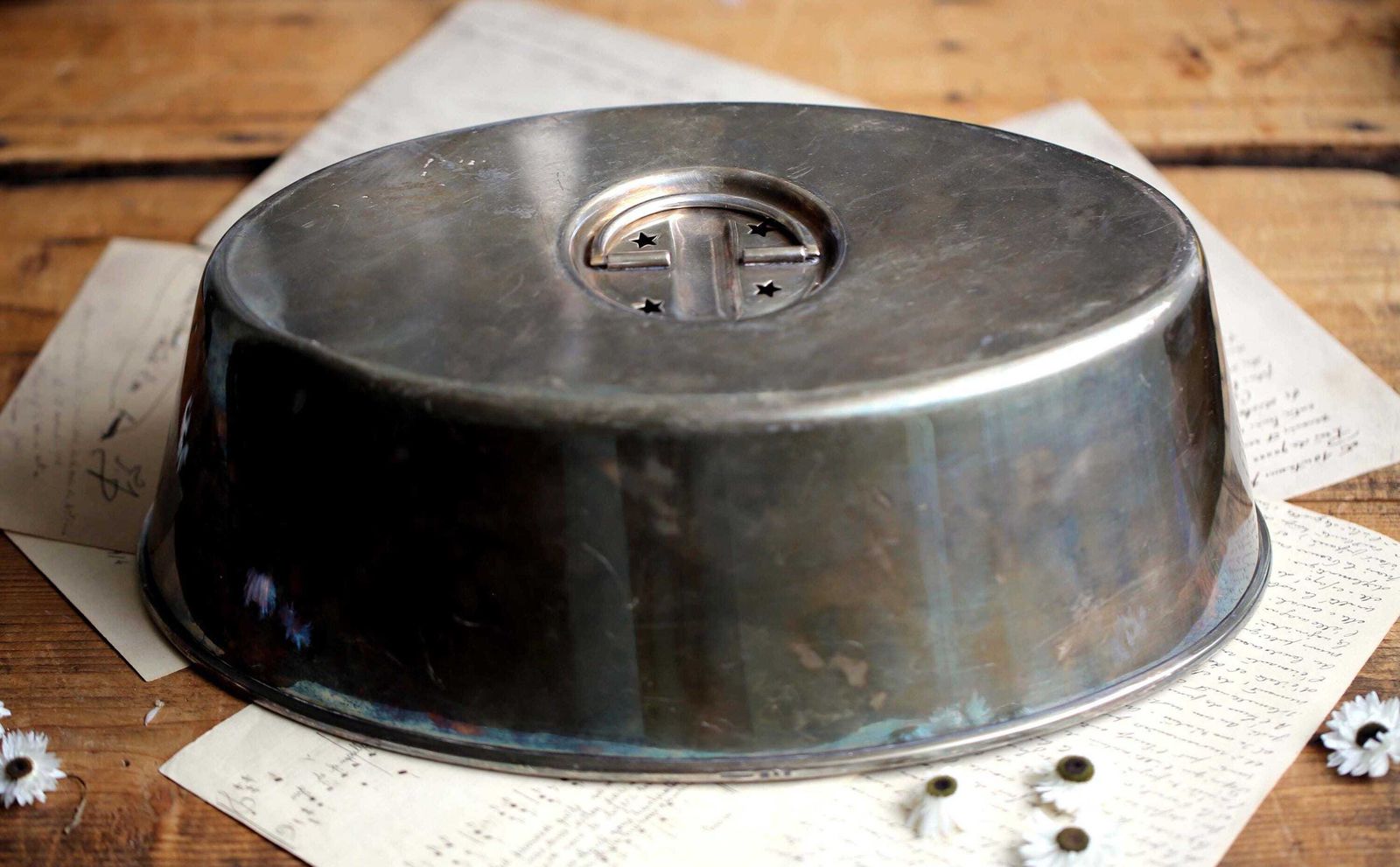 Antique Christofle Silver Plate Food Dome: French Art Deco Cloche photo Home Decor