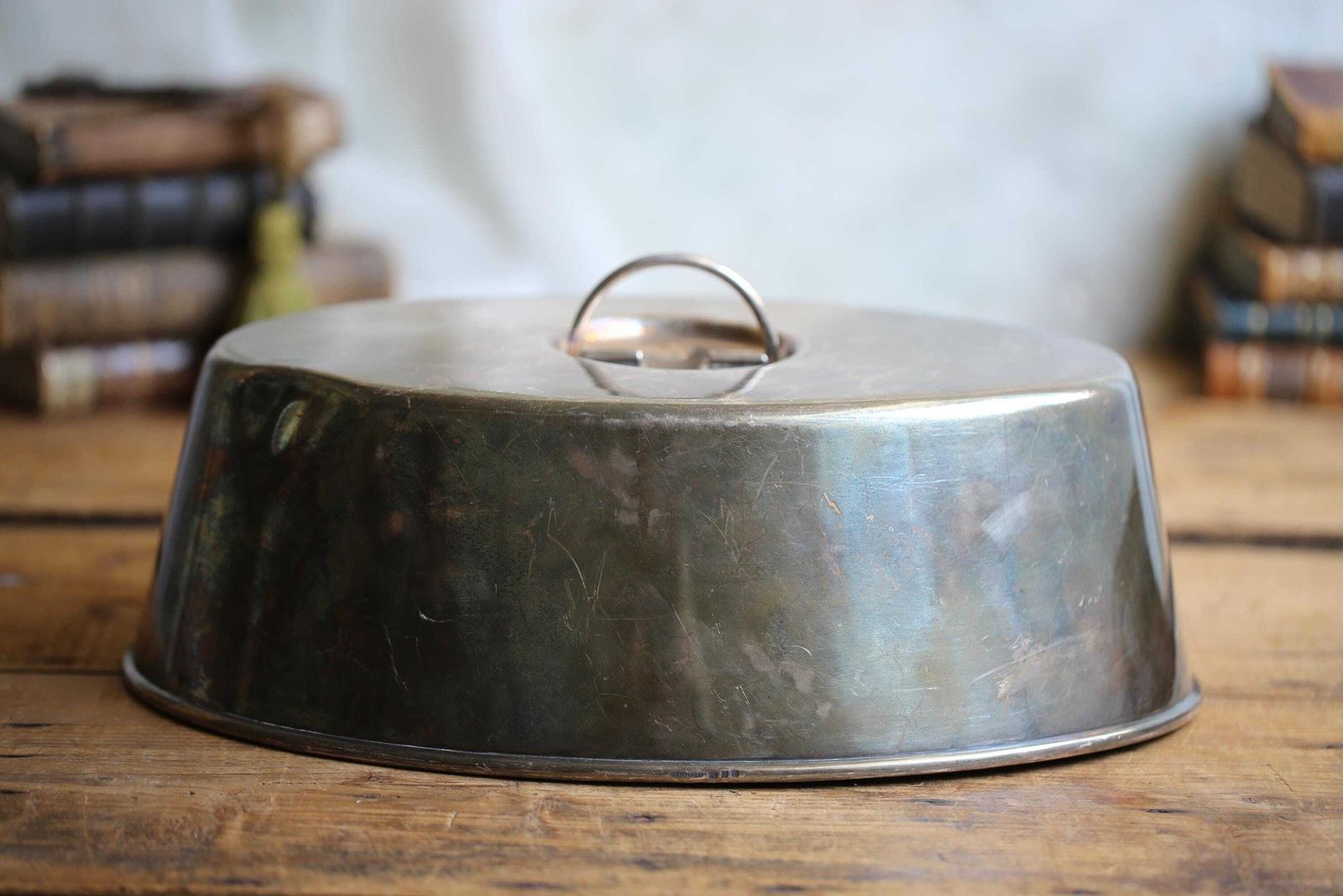 Antique Christofle Silver Plate Food Dome: French Art Deco Cloche photo vinterior