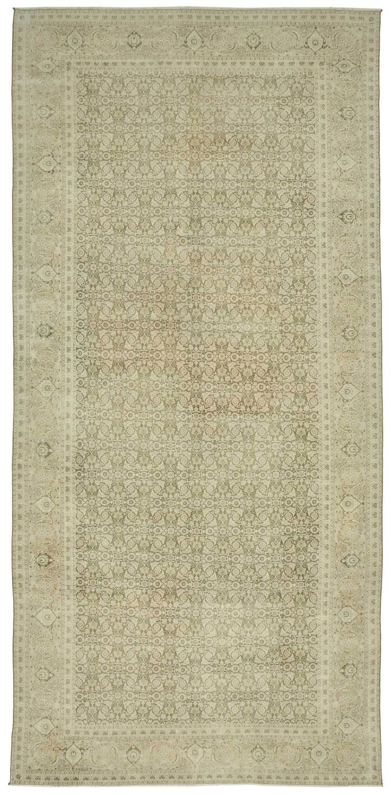 Large Vintage Hand Knotted Rug 240 Cm X 516 Cm