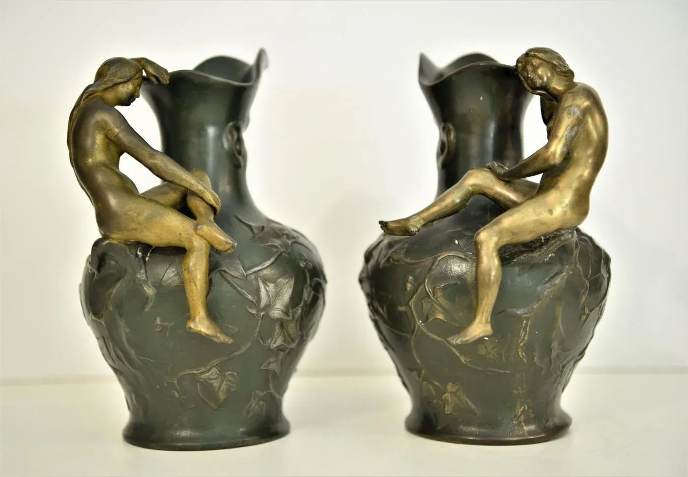Art Nouveau Pitchers From Charles Théodore Perron, 1900s, Set Of 2 photo Home Decor