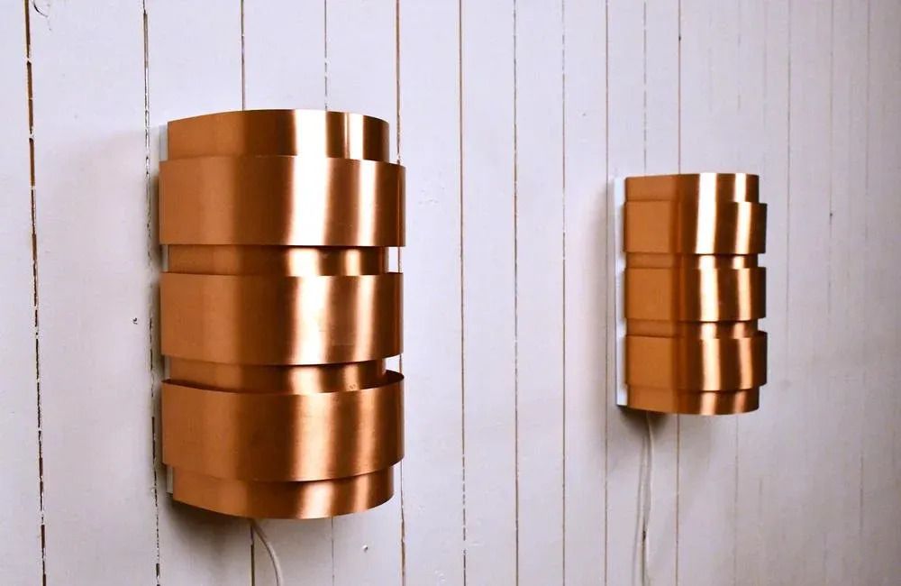 photo furniture Swedish Model V155 Sconces In Copper By Hans Agne Jakobsson For Hans Agne Jakobsson Ab, 1950s, Set Of 2