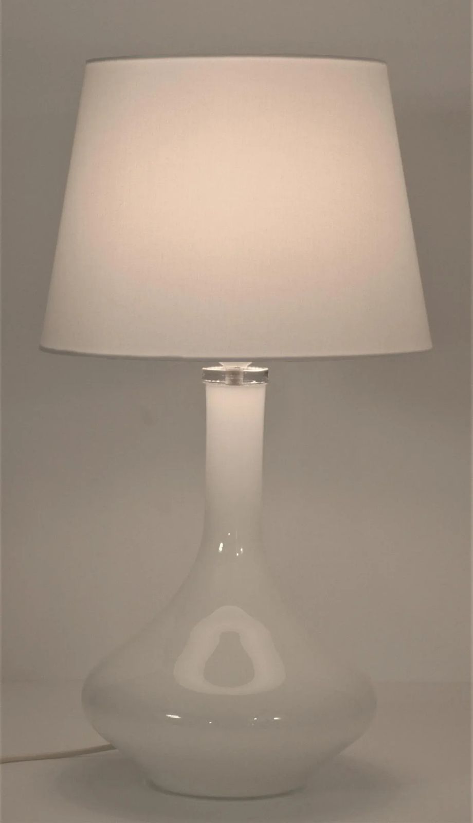 Large Art Glass Table Lamp By Johansfors, Sweden, 1960s