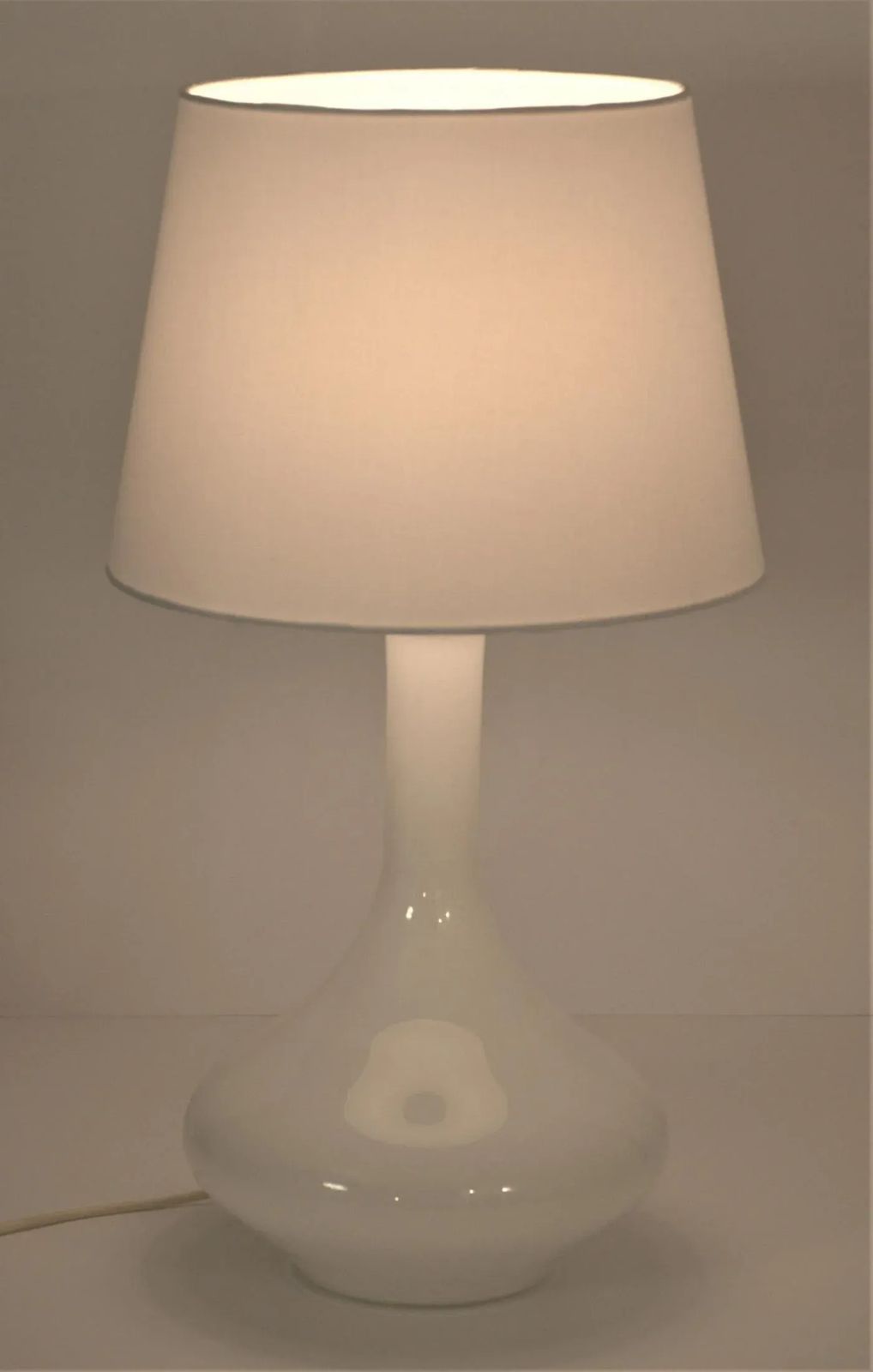 Large Art Glass Table Lamp By Johansfors, Sweden, 1960s photo for sale