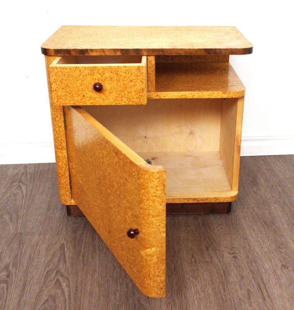 Swedish Birch Bedside Tables From Bodafors, 1940s, Set Of 2 photo vinterior