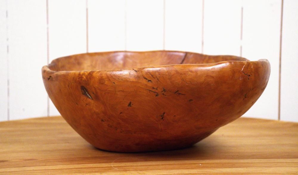 Large Swedish Folklore Birch Burl Wooden Bowl, 1890s photo Home Decor