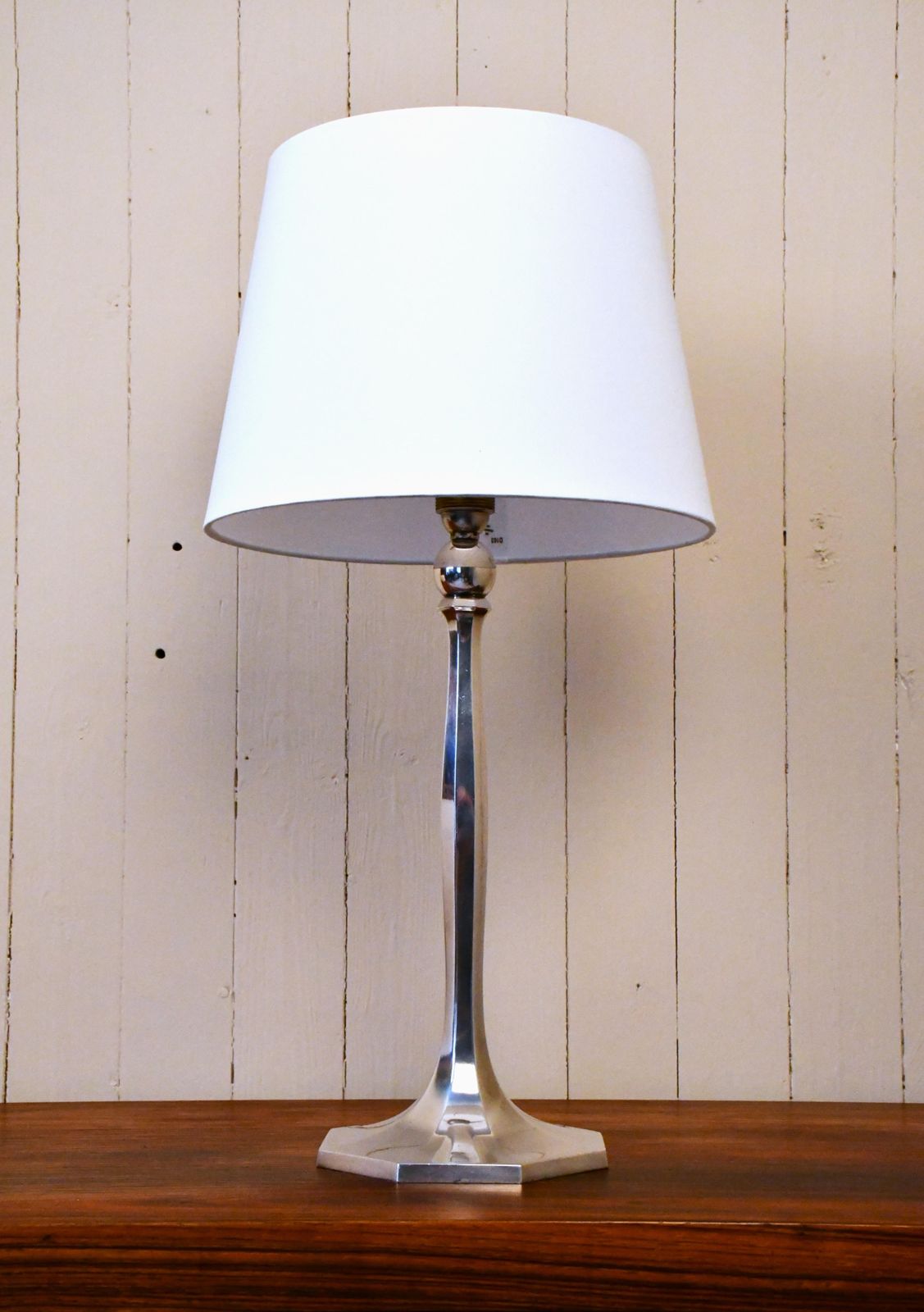 Swedish Silverplate Table Lamp From Herman Bergmans Konstgjuteri, 1920s photo for sale