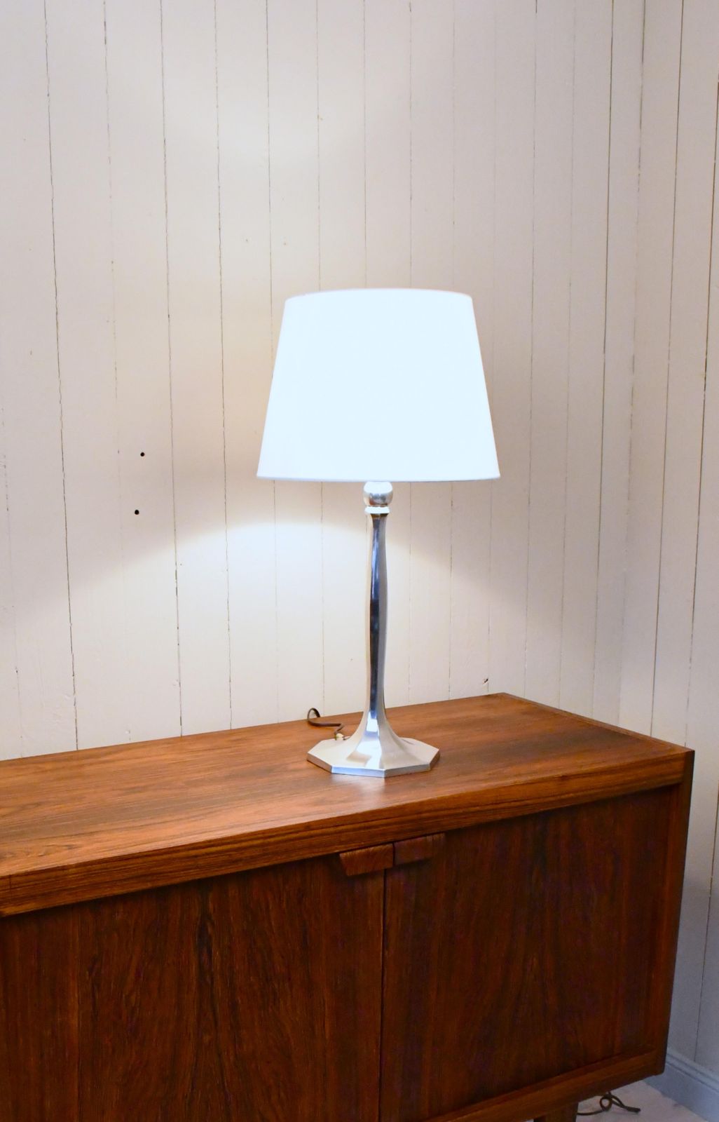 photo furniture Swedish Silverplate Table Lamp From Herman Bergmans Konstgjuteri, 1920s