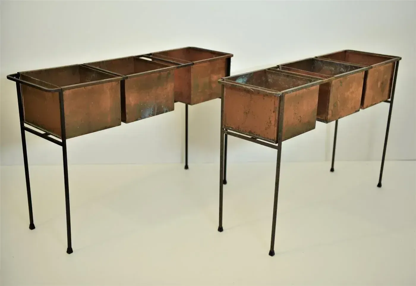 Swedish Copper And Wrought Iron Flower Planter By Hans Agne Jakobsson, 1950s photo furniture